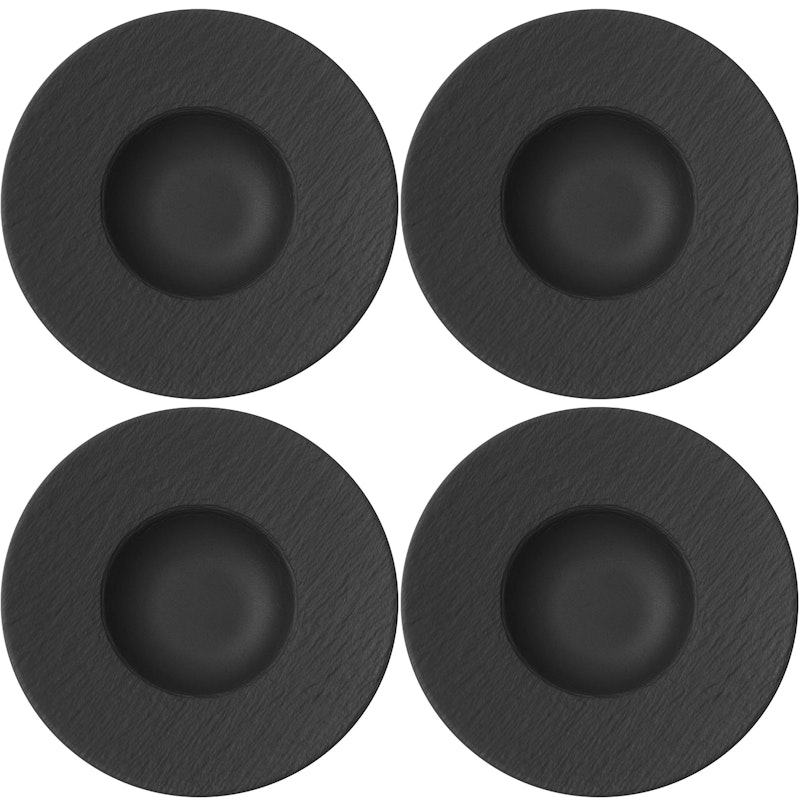 Manufacture Rock Pastatallerken 27,8 cm Sort, 4-pk