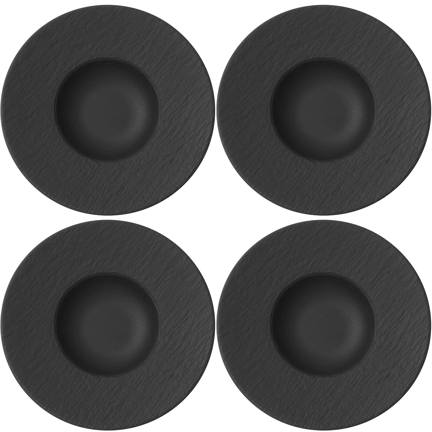 Villeroy & Boch Manufacture Rock Pastatallerken 27,8 Cm  4-pk -  Pastatallerkener Porselen Sort - 10-4239-2620 4-PACK