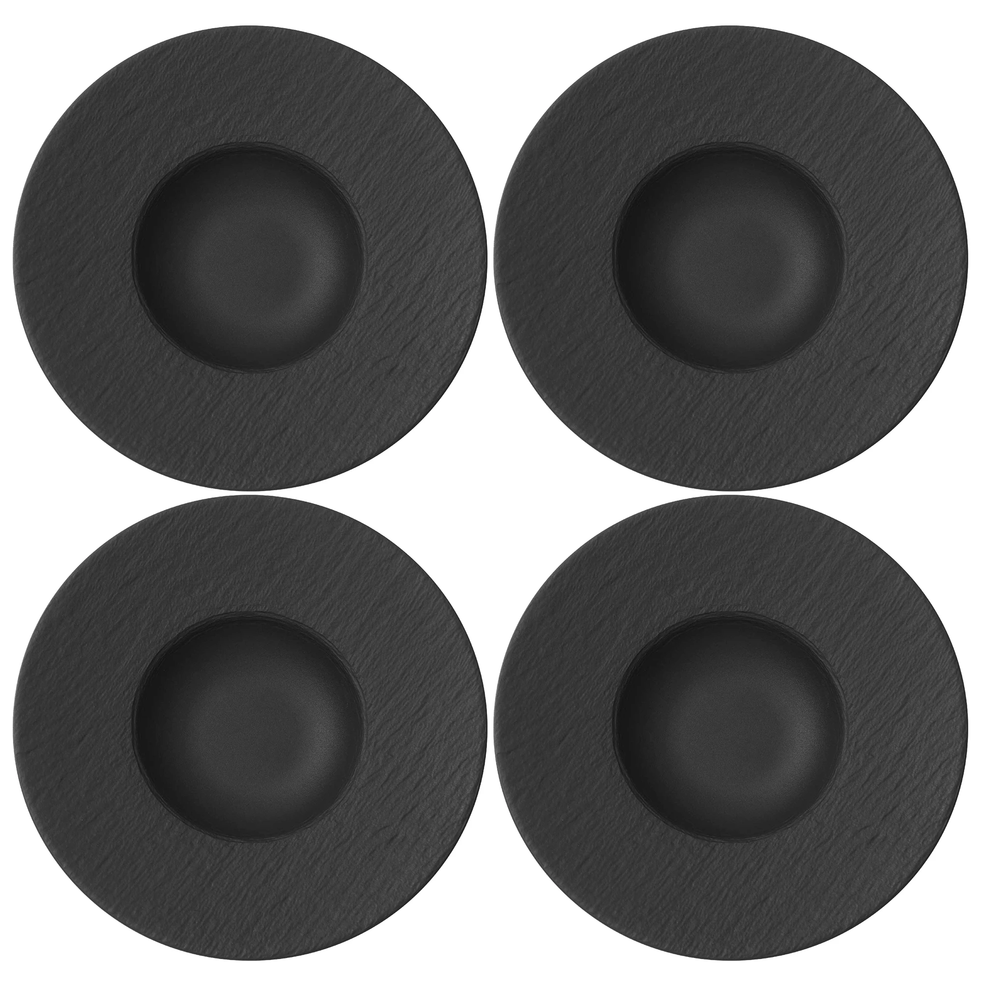 Villeroy & Boch Manufacture Rock Pastatallerken 4-pk - Tallerkener Porselen Sort - 10-4239-2790 4-PACK