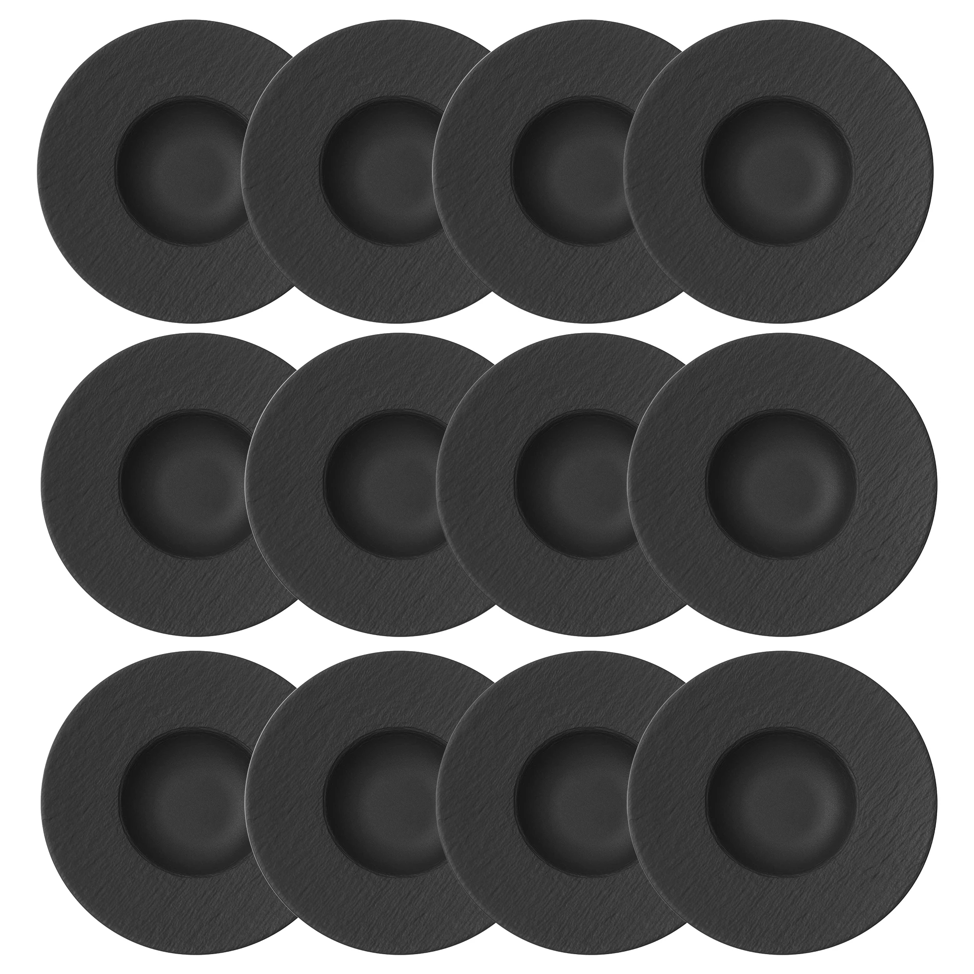 Villeroy & Boch - Tallerkener Porselen Sort - 10-4239-2790X12