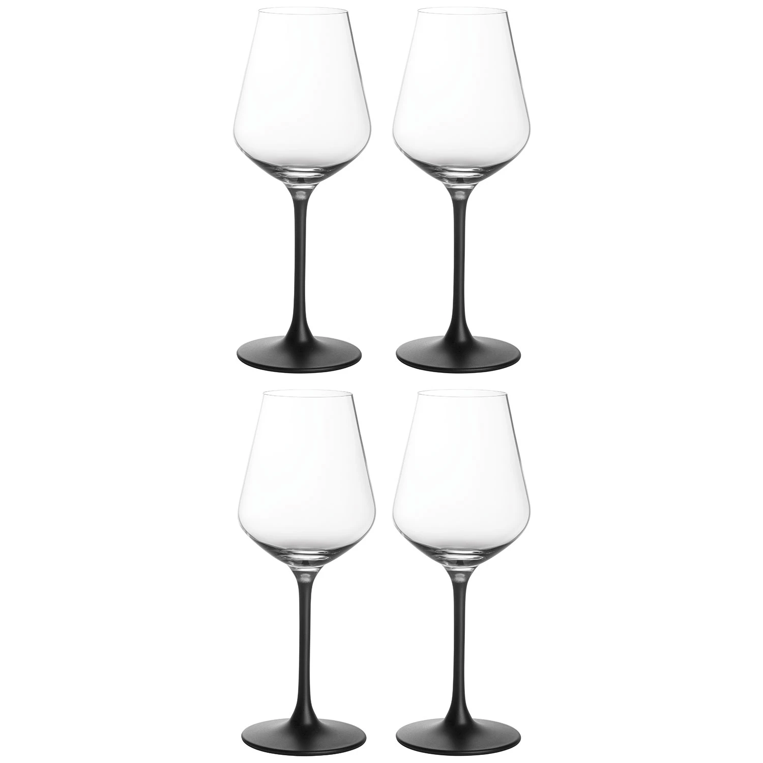 Villeroy & Boch Manufacture Rock R&oslash;dvinsglass 47 Cl 4-pk  -  Vinglass Krystall Sort - 11-3798-8110