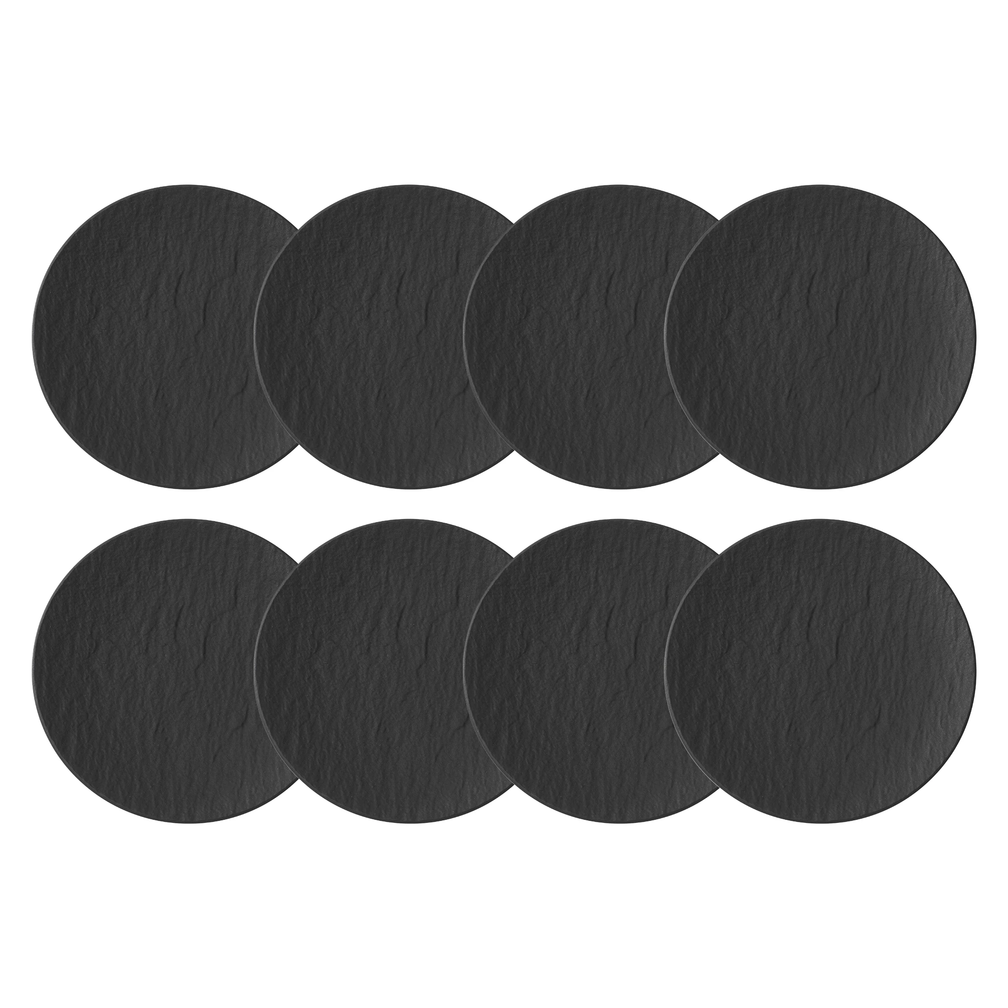 Villeroy & Boch Manufacture Rock Sidetallerken 15 Cm 8-pk - Asjetter Porselen Sort - 10-4239-2660X8