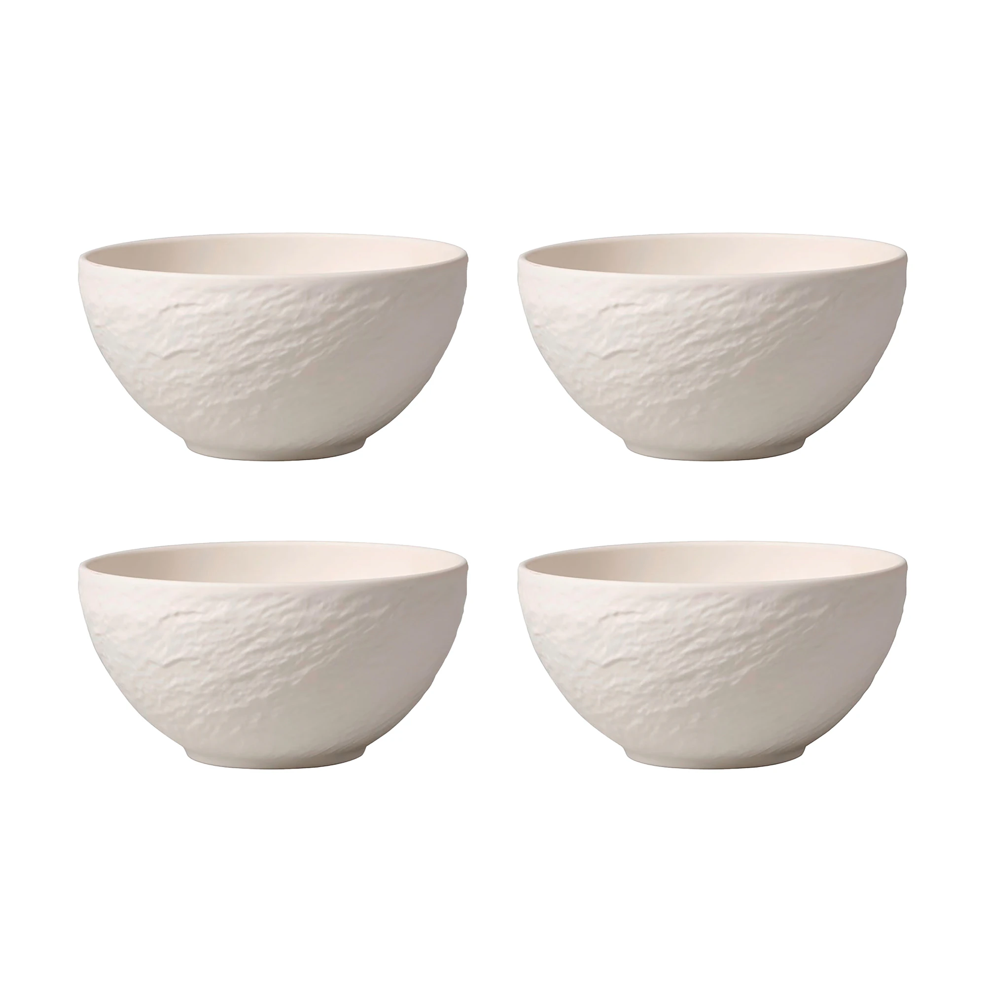 Villeroy & Boch Manufacture Rock Sk&aring;l 14 Cm 4-pk - Fruktsk&aring;ler Porselen Hvit - 10-4240-1900X4