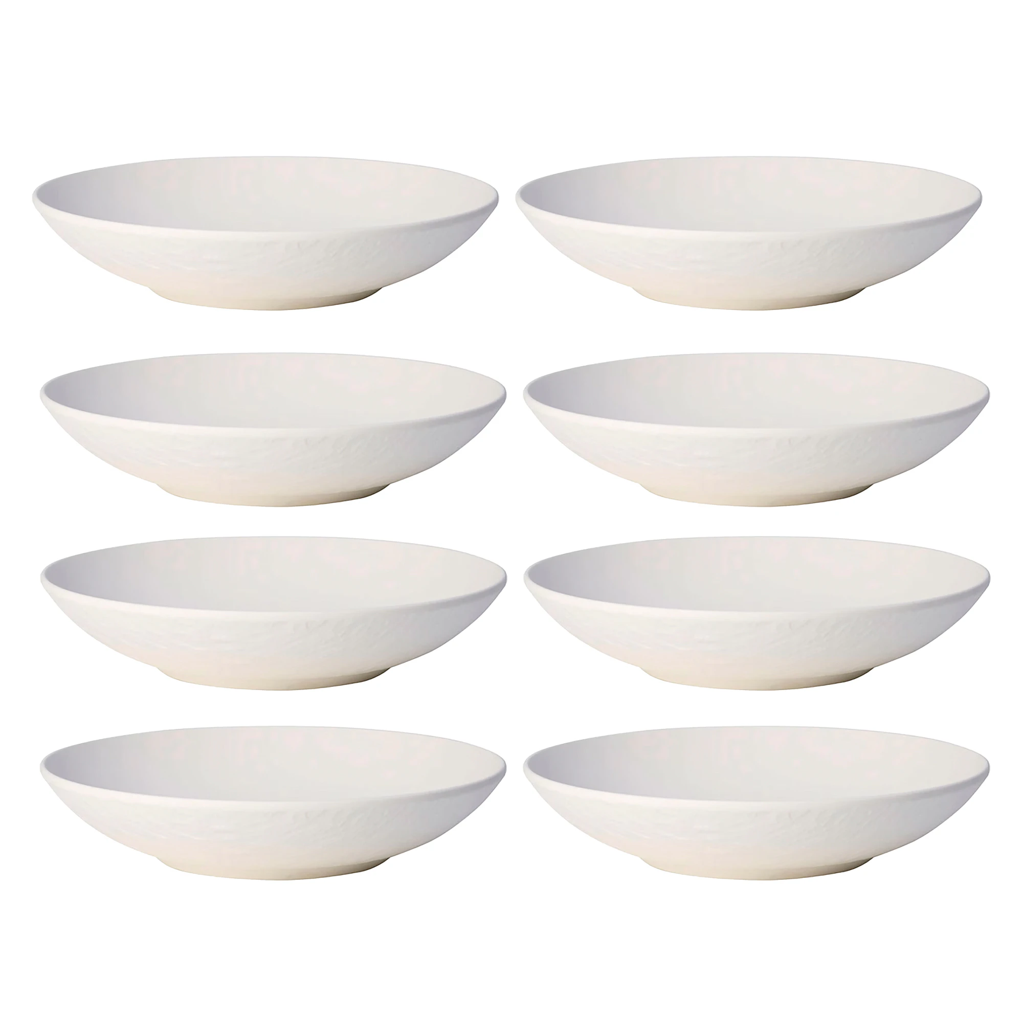 Villeroy & Boch Manufacture Rock Sk&aring;l 24 Cm 8-pk - Serveringssk&aring;ler Porselen Hvit - 10-4240-2536X8