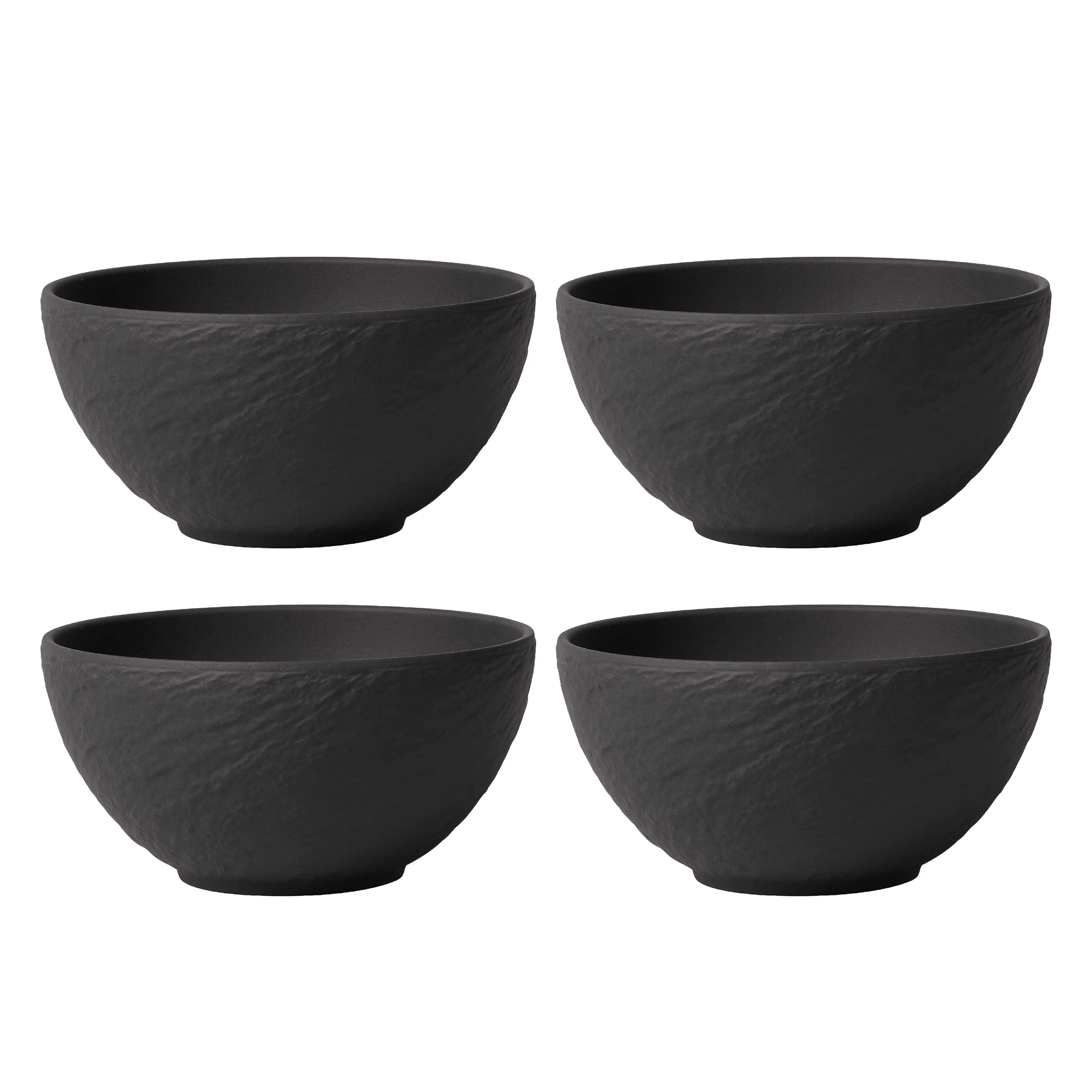 Villeroy & Boch Manufacture Rock Sk&aring;l 65 Cl 4-pk - Serveringssk&aring;ler Porselen Sort - 10-4239-1900X4