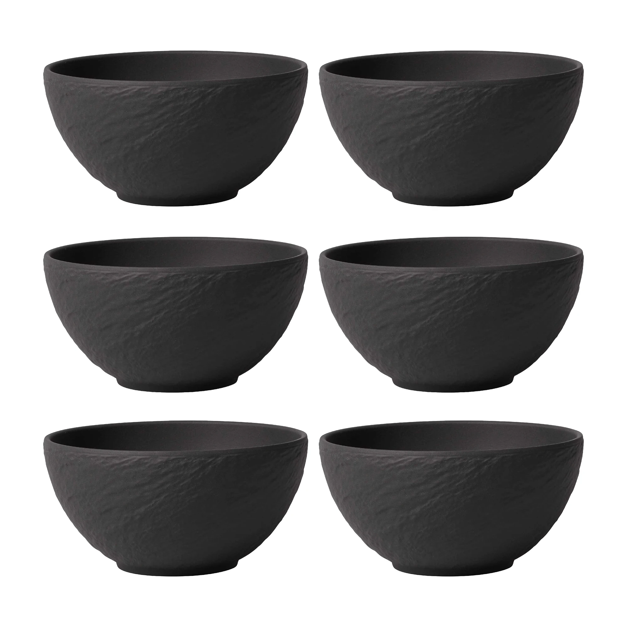 Villeroy & Boch Manufacture Rock Sk&aring;l 65 Cl 6-pk - Serveringssk&aring;ler Porselen Sort - 10-4239-1900X6