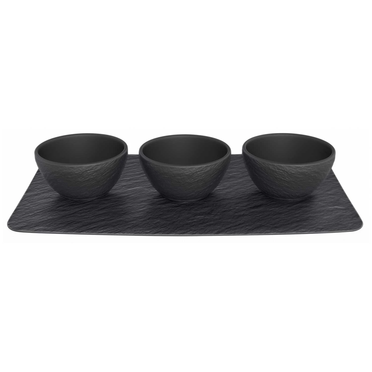 Villeroy & Boch Manufacture Rock Dipsk&aring;l Svart 4-pk -  Serveringssk&aring;ler Porselen Sort - 10-4239-9023