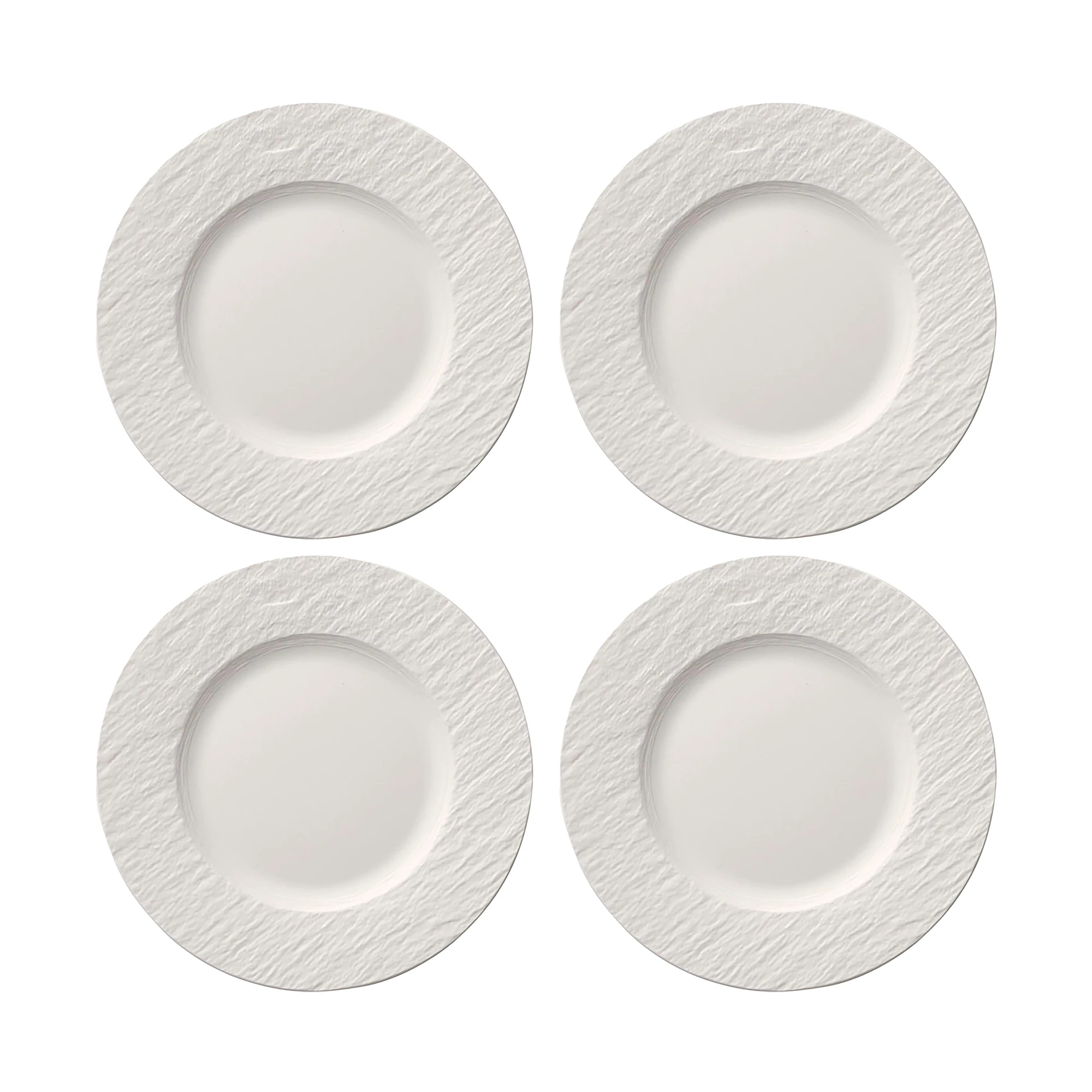 Villeroy & Boch Manufacture Rock Tallerken 22 Cm 4-pk - Asjetter Porselen Hvit - 10-4240-2640X4
