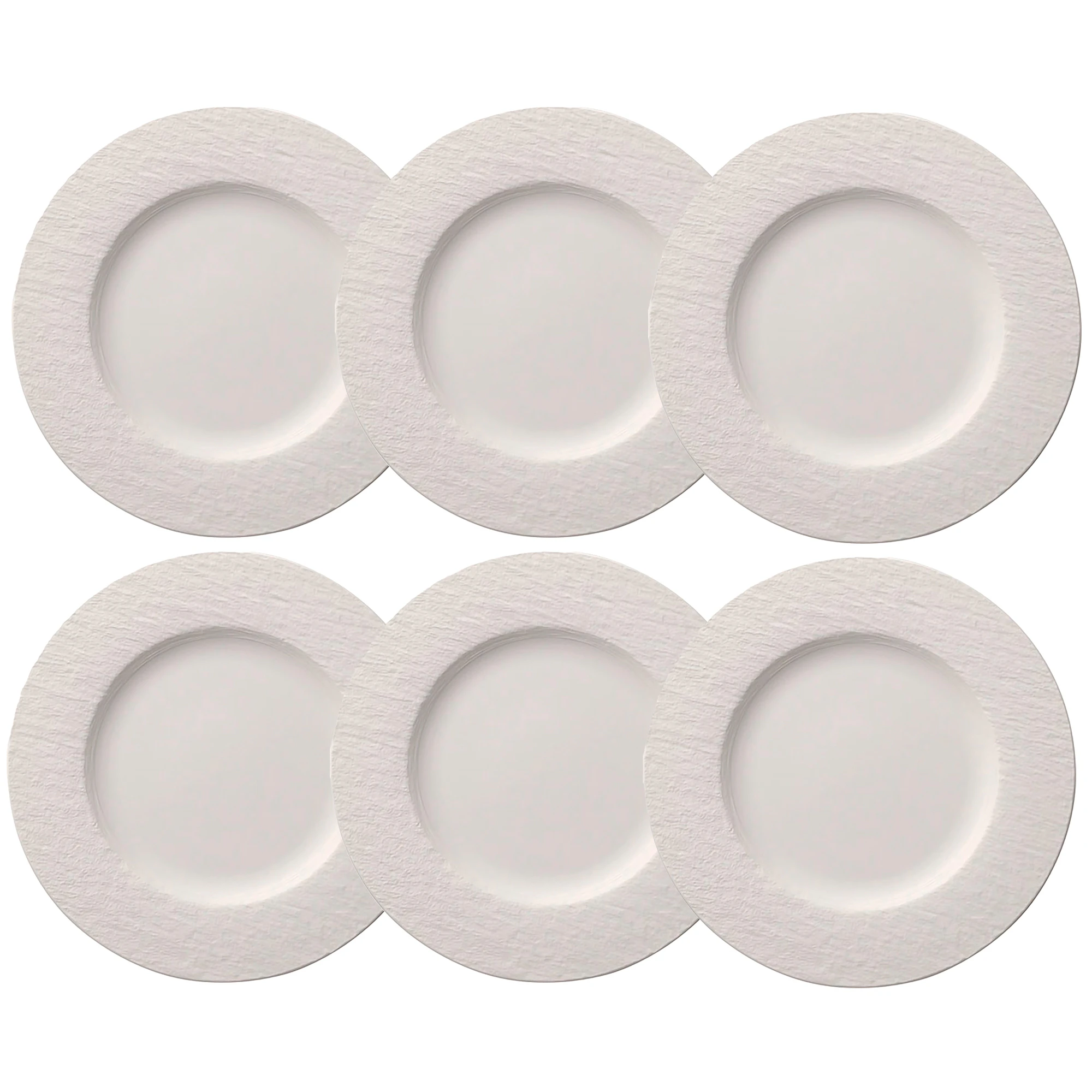 Villeroy & Boch Manufacture Rock Tallerken 27 Cm 6-pk - Tallerkener Porselen Hvit - 10-4240-2620X6