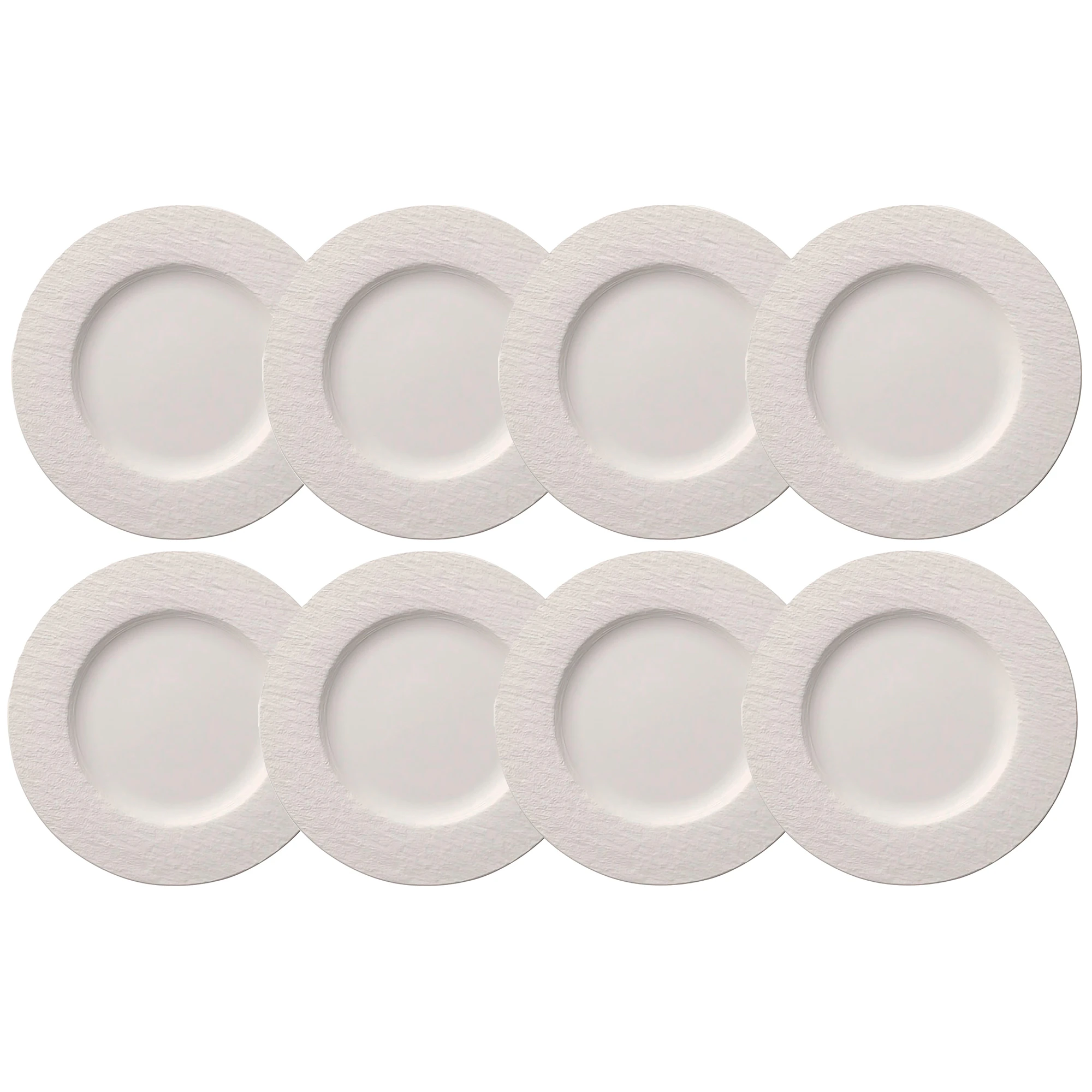 Villeroy & Boch Manufacture Rock Tallerken 27 Cm 8-pk - Tallerkener Porselen Hvit - 10-4240-2620X8