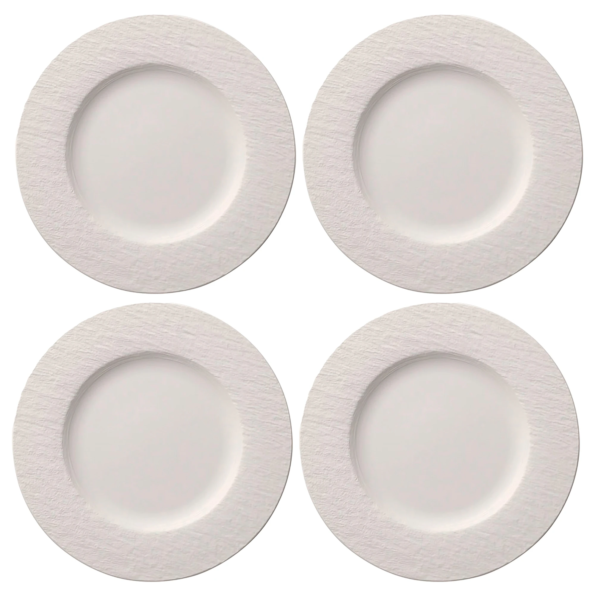 Villeroy & Boch Manufacture Rock Tallerken 27 Cm 4-pk - Tallerkener Porselen Hvit - 10-4240-2620X4
