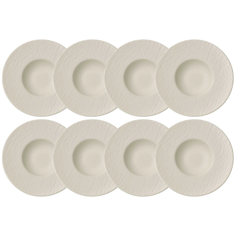 Manufacture Rock Tallerken 28 cm 8-pk, Hvit