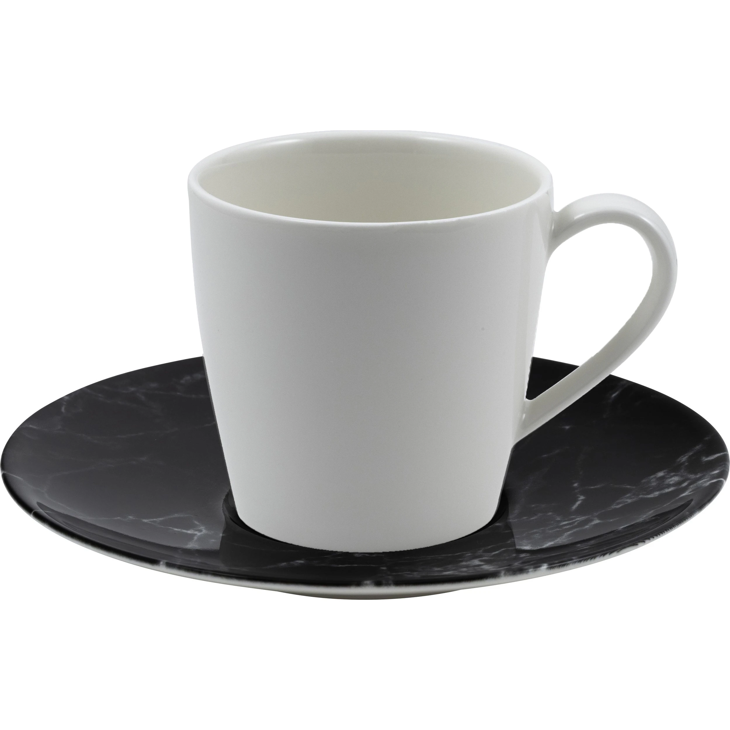Villeroy & Boch Marmory Kaffekopp Med Tallerken -  Kaffekopper Porselen Hvit - 325790-325791