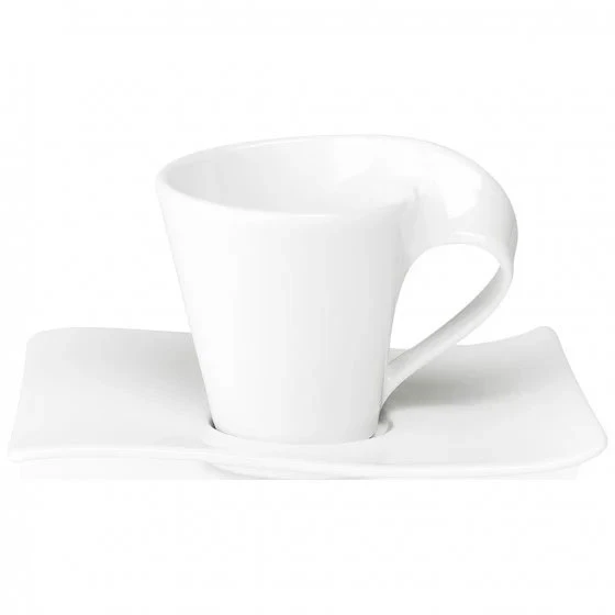 Villeroy & Boch Newwave Espressokopp Med Tallerken -  Espressokopper Porselen Hvit - 24220-54462