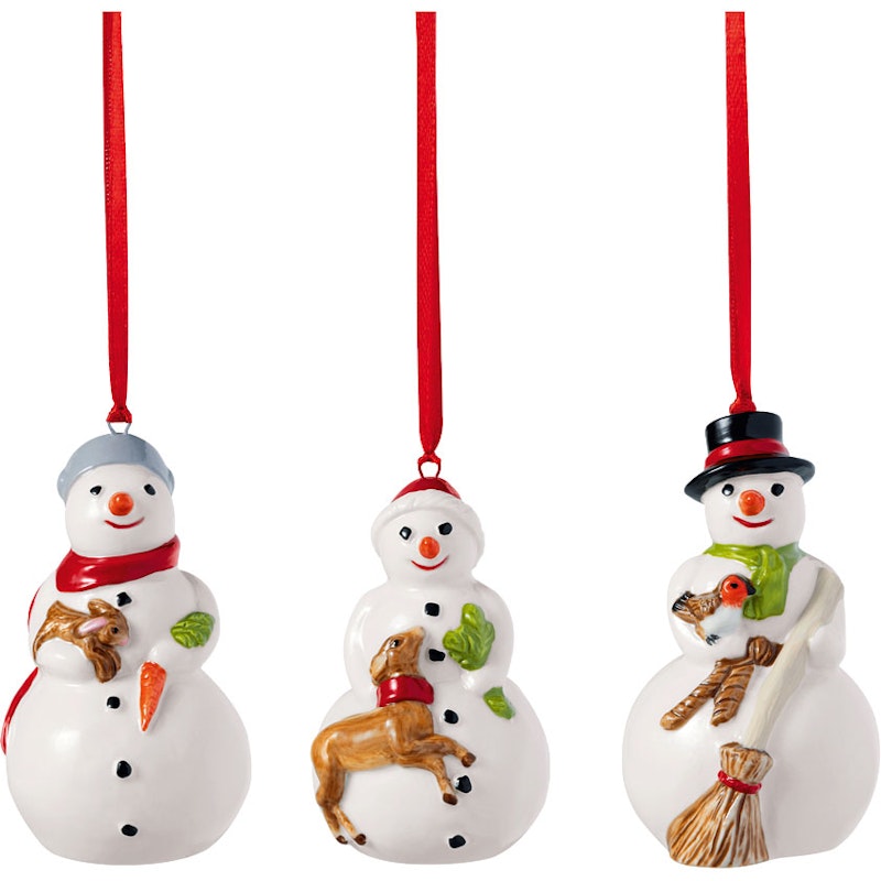 Nostalgic Dekorasjon Snowmen 3-pk