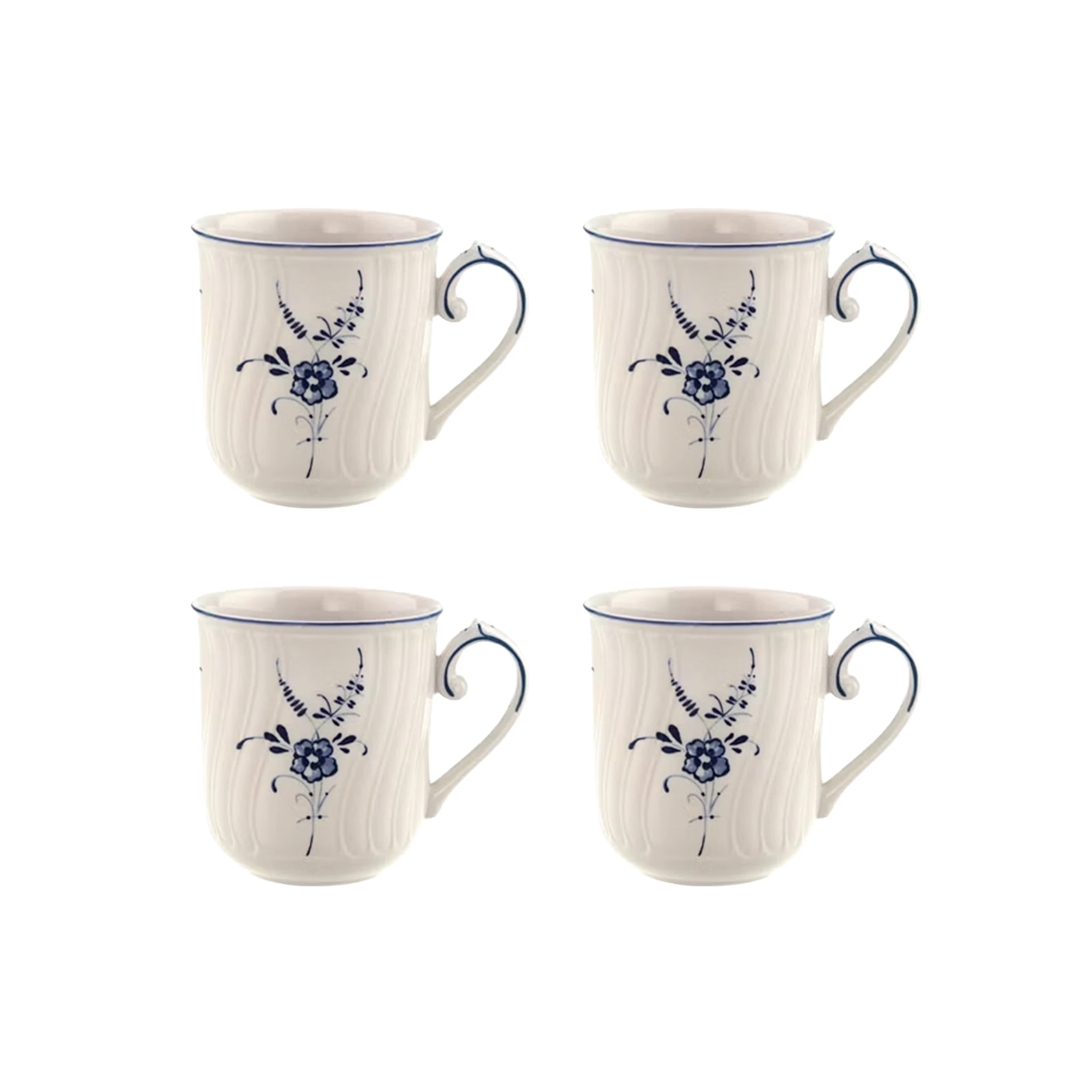 Villeroy & Boch Old Luxembourg Krus 29 Cl 4-pk - Kaffekopper Porselen Hvit - 1023414870X4