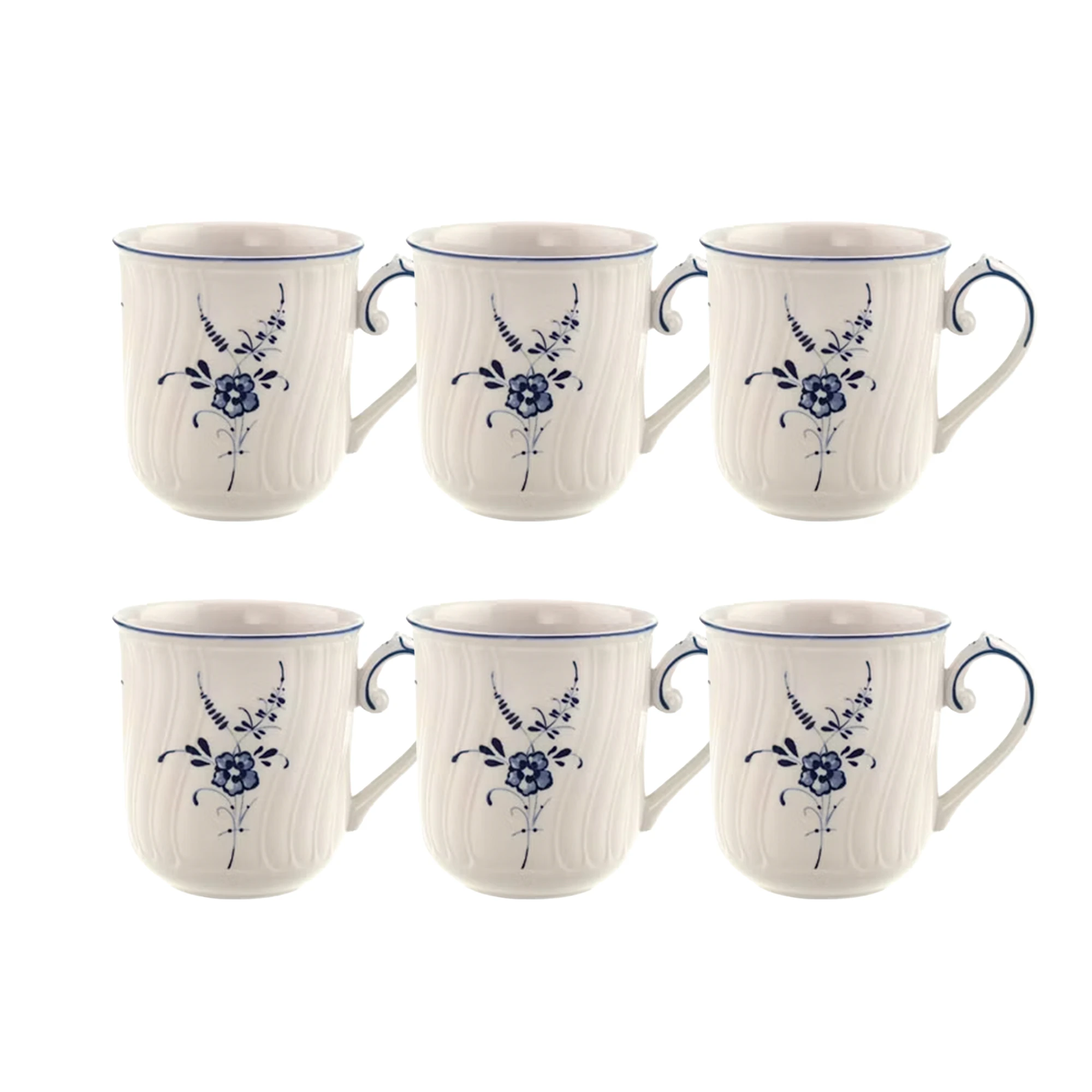 Villeroy & Boch Old Luxembourg Krus 29 Cl 6-pk - Kaffekopper Porselen Hvit - 1023414870X6