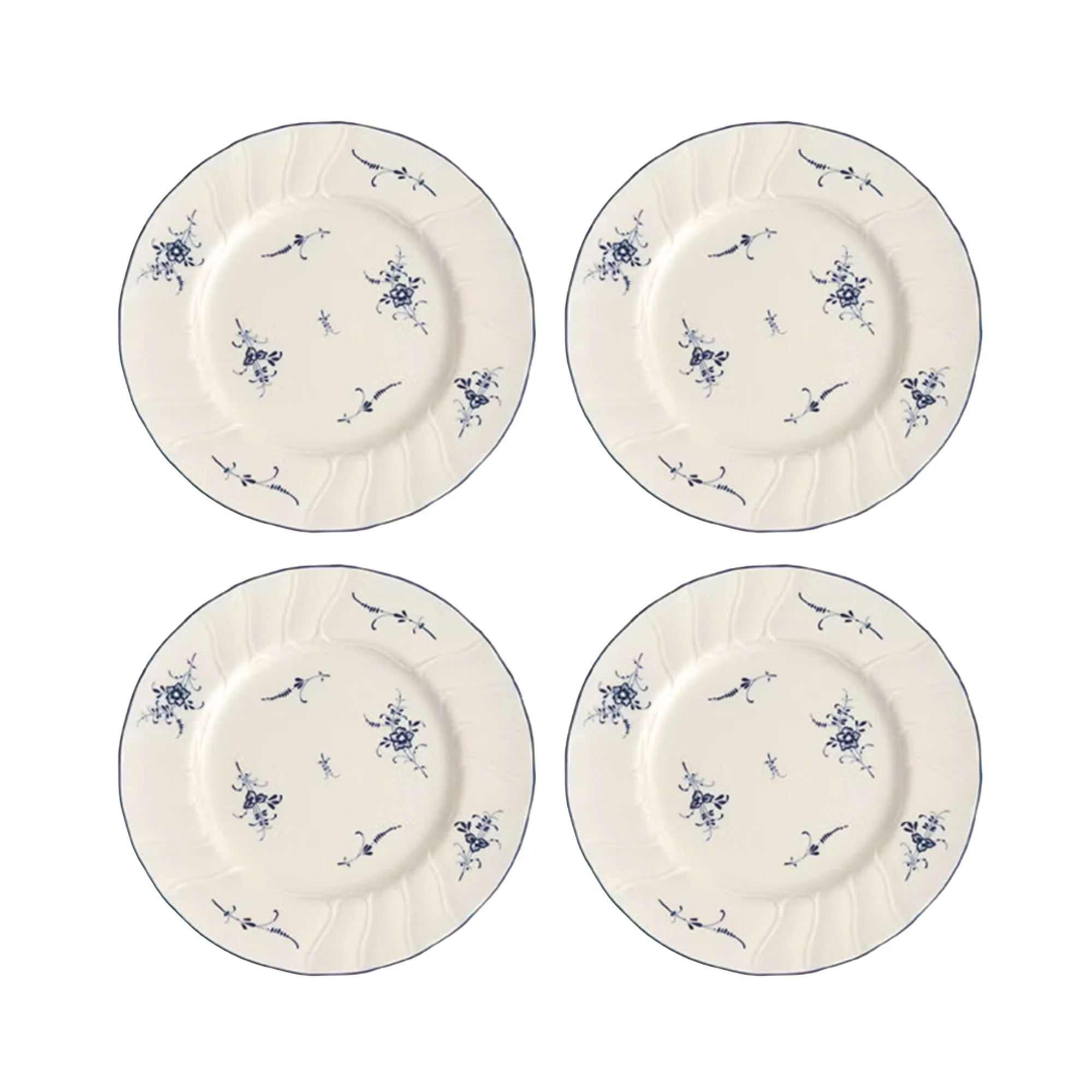 Villeroy & Boch Old Luxembourg Sidetallerken 20,5 Cm 4-pk - Asjetter Porselen Hvit - 1023412640X4
