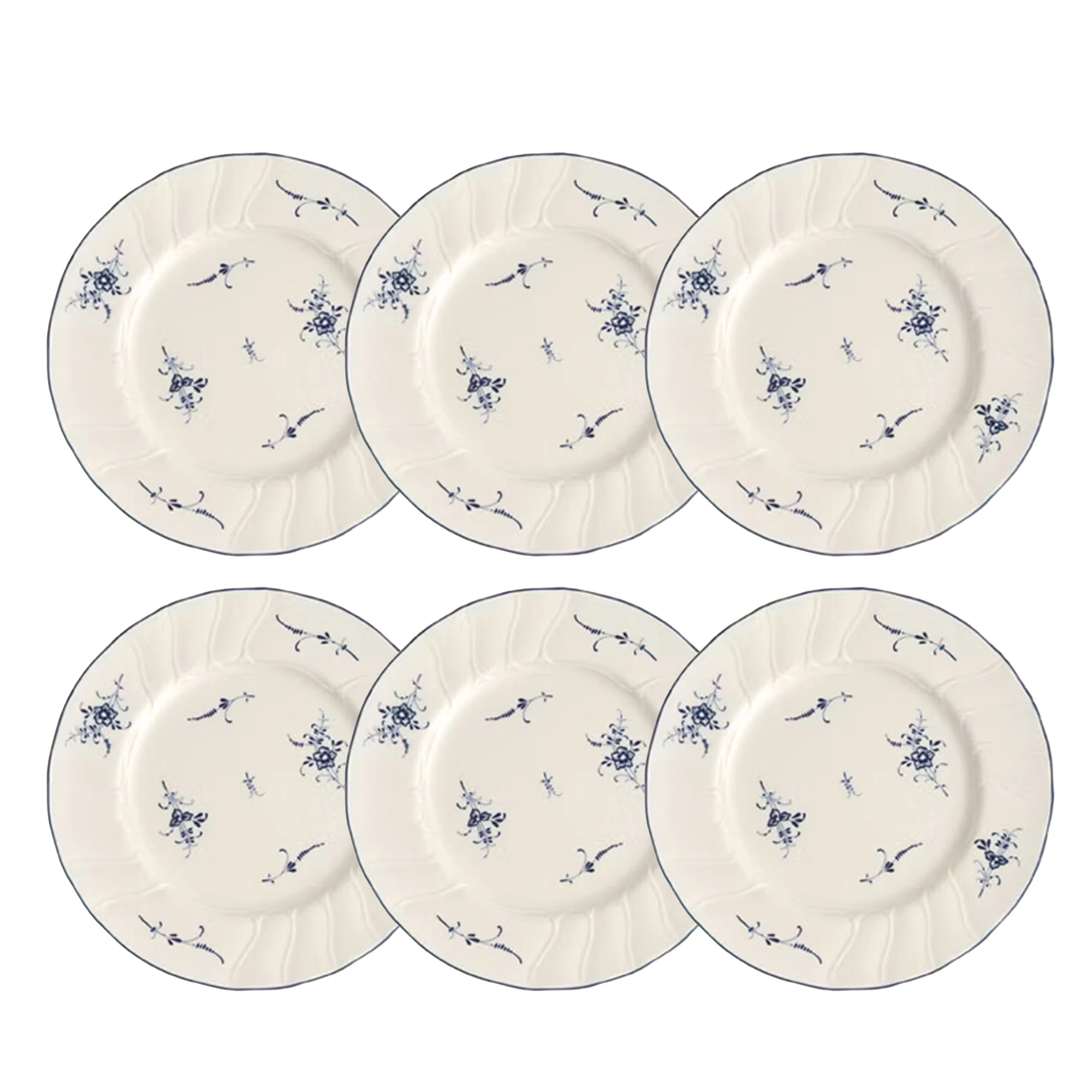 Villeroy & Boch Old Luxembourg Sidetallerken 20,5 Cm 6-pk - Asjetter Porselen Hvit - 1023412640X6