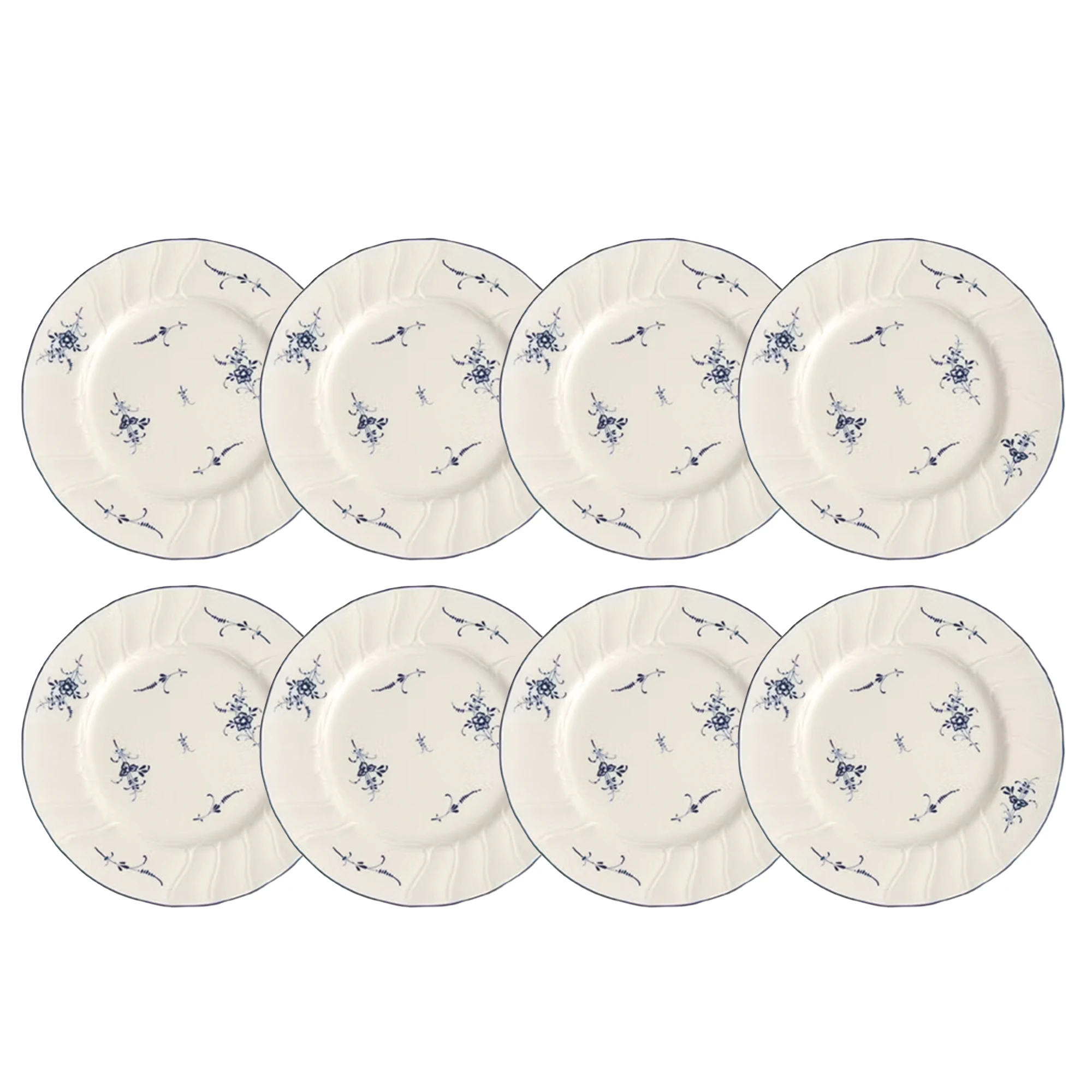 Villeroy & Boch Old Luxembourg Sidetallerken 20,5 Cm 8-pk - Asjetter Porselen Hvit - 1023412640X8