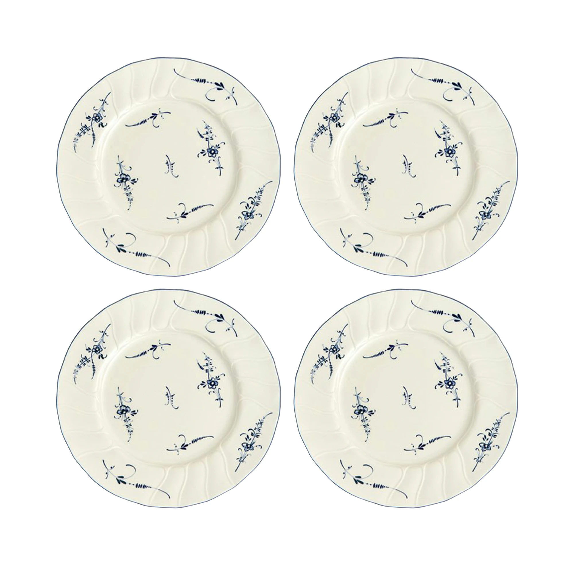 Villeroy & Boch Old Luxembourg Tallerken 26 Cm 4-pk - Tallerkener Porselen Hvit - 1023412620X4