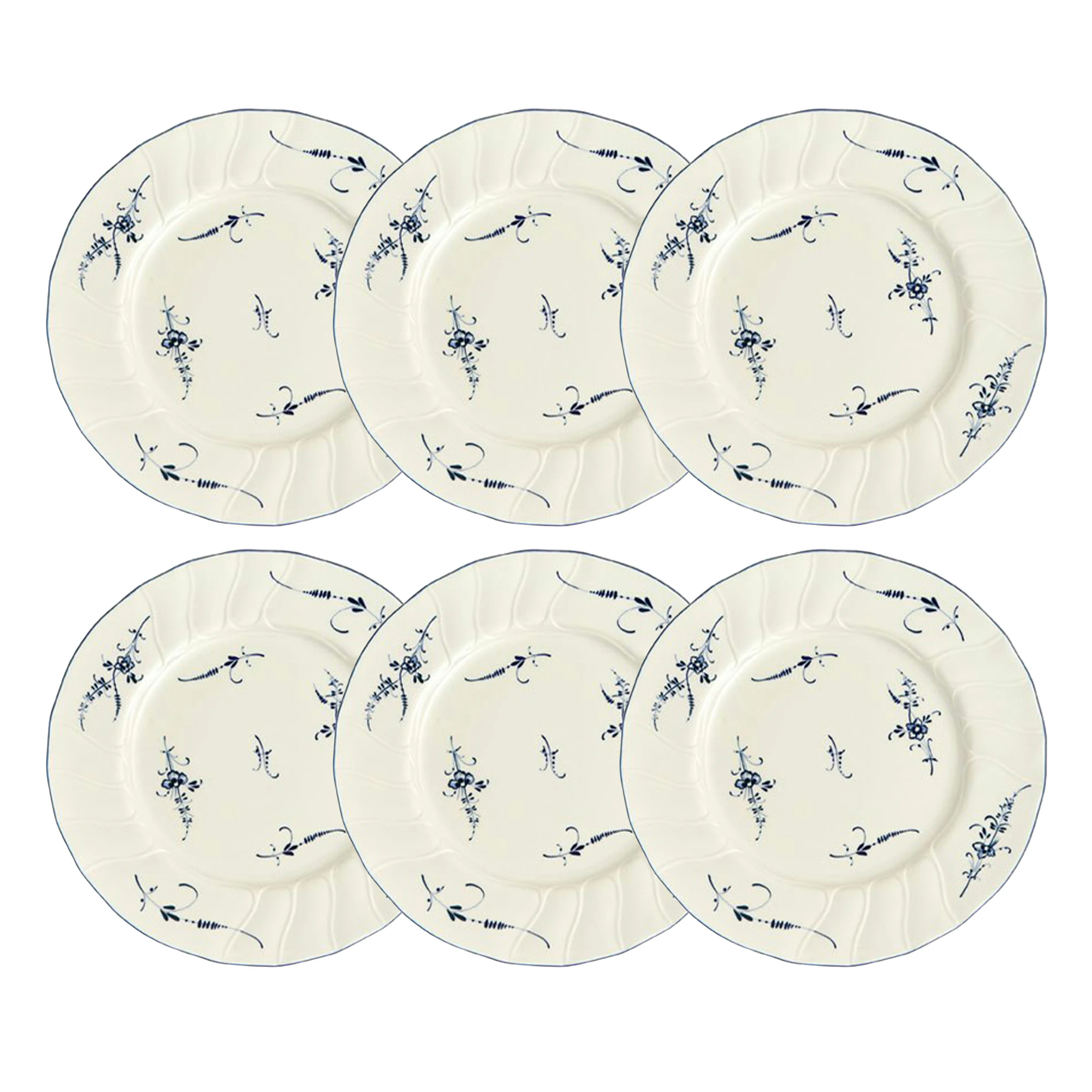 Villeroy & Boch Old Luxembourg Tallerken 26 Cm 6-pk - Tallerkener Porselen Hvit - 1023412620X6