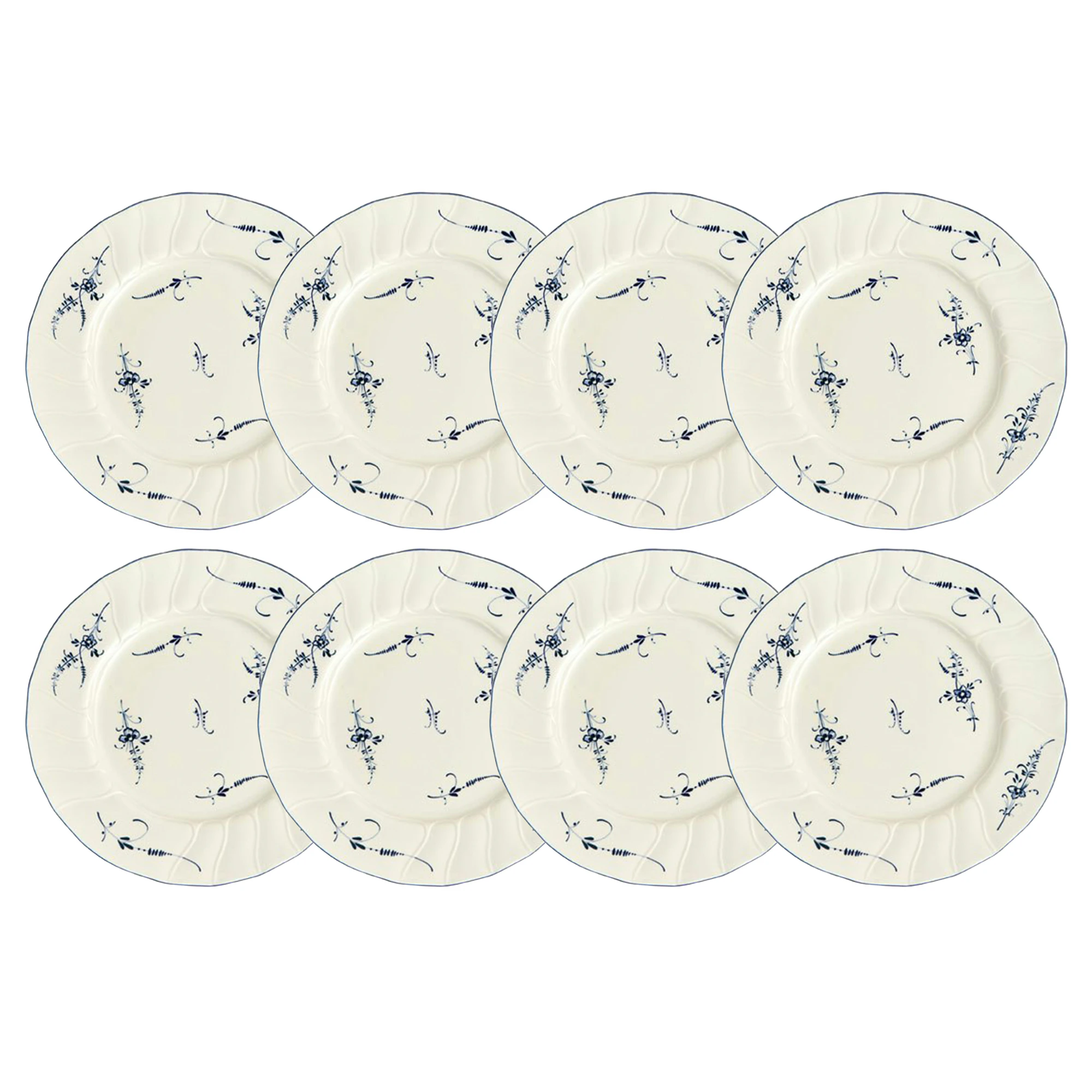 Villeroy & Boch Old Luxembourg Tallerken 26 Cm 8-pk - Tallerkener Porselen Hvit - 1023412620X8
