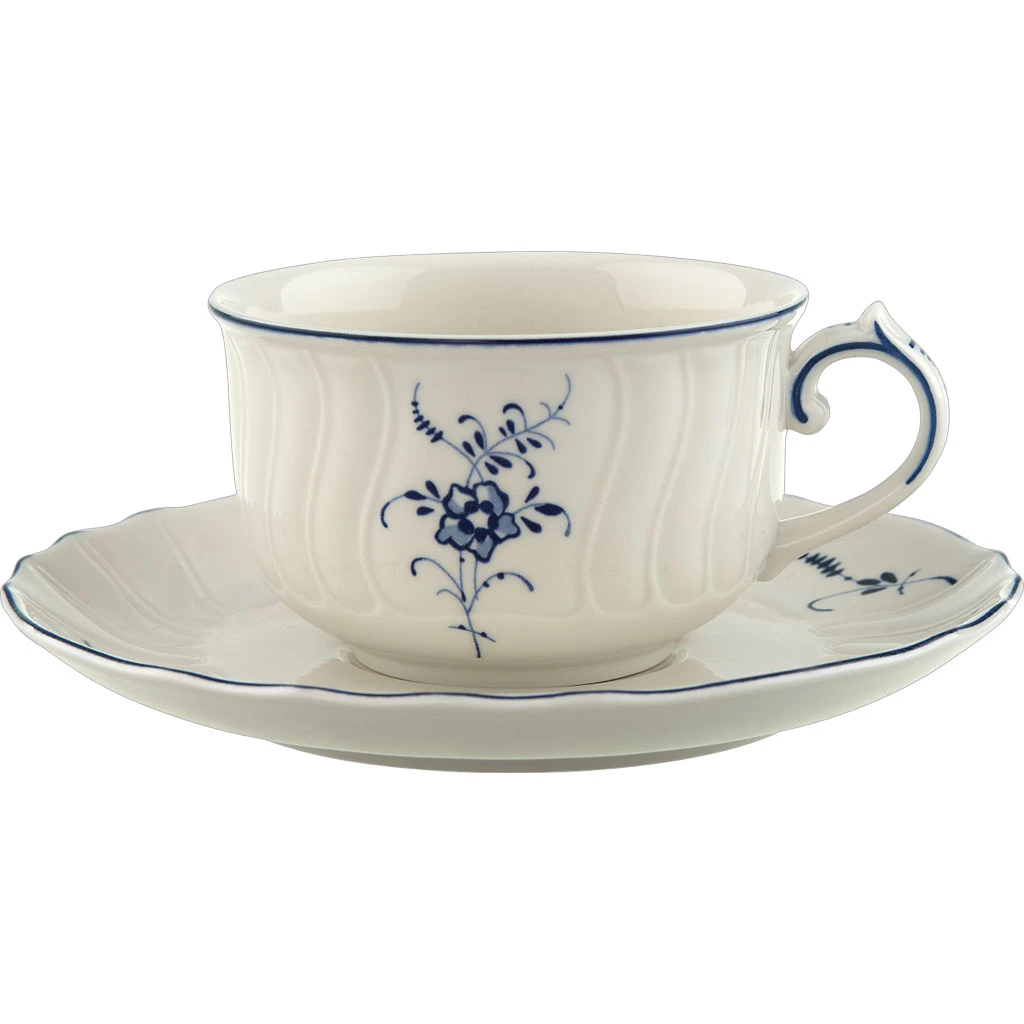 Villeroy & Boch Old Luxembourg Tekopp Med Tallerken -  Tekopper Porselen Hvit - 23517-23518