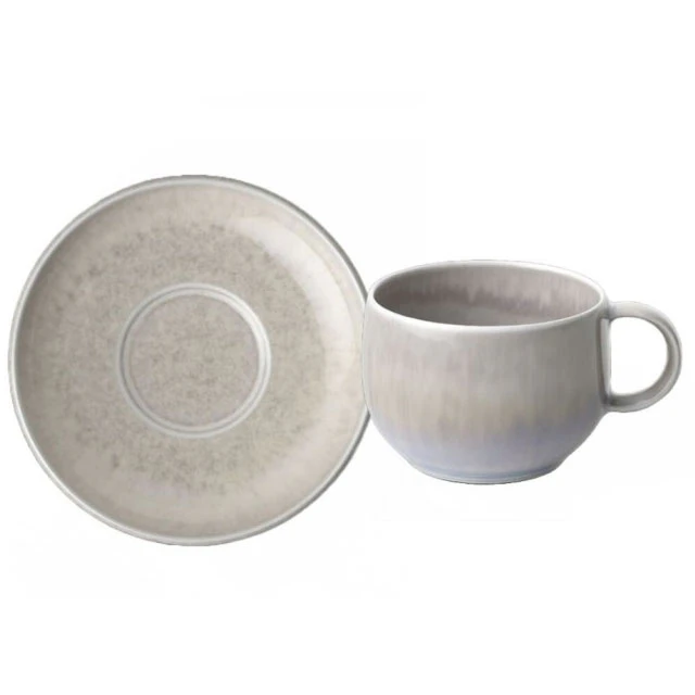 Villeroy & Boch Perlemor Sand Kaffekopp Med Tallerken -  Kaffekopper Porselen Beige - 372095-372096