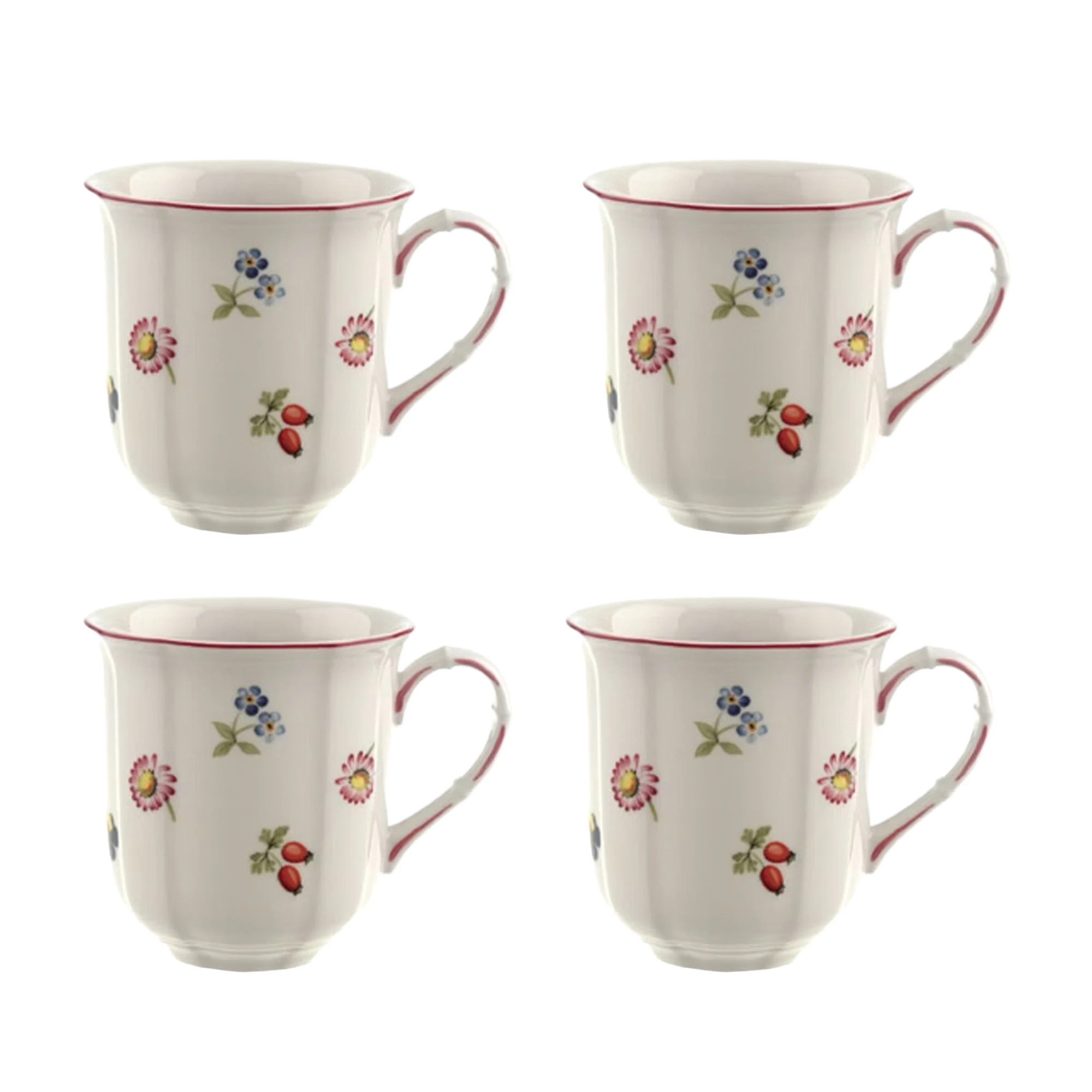 Villeroy & Boch Petite Fleur Kopp 30 Cl 4-pk - Kaffekopper Porselen Hvit - 1023954870X4
