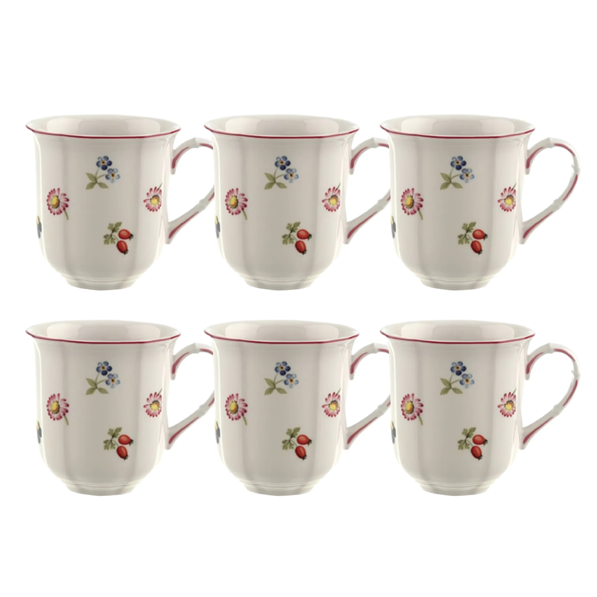 Villeroy & Boch Petite Fleur Kopp 30 Cl 6-pk - Kaffekopper Porselen Hvit - 1023954870X6