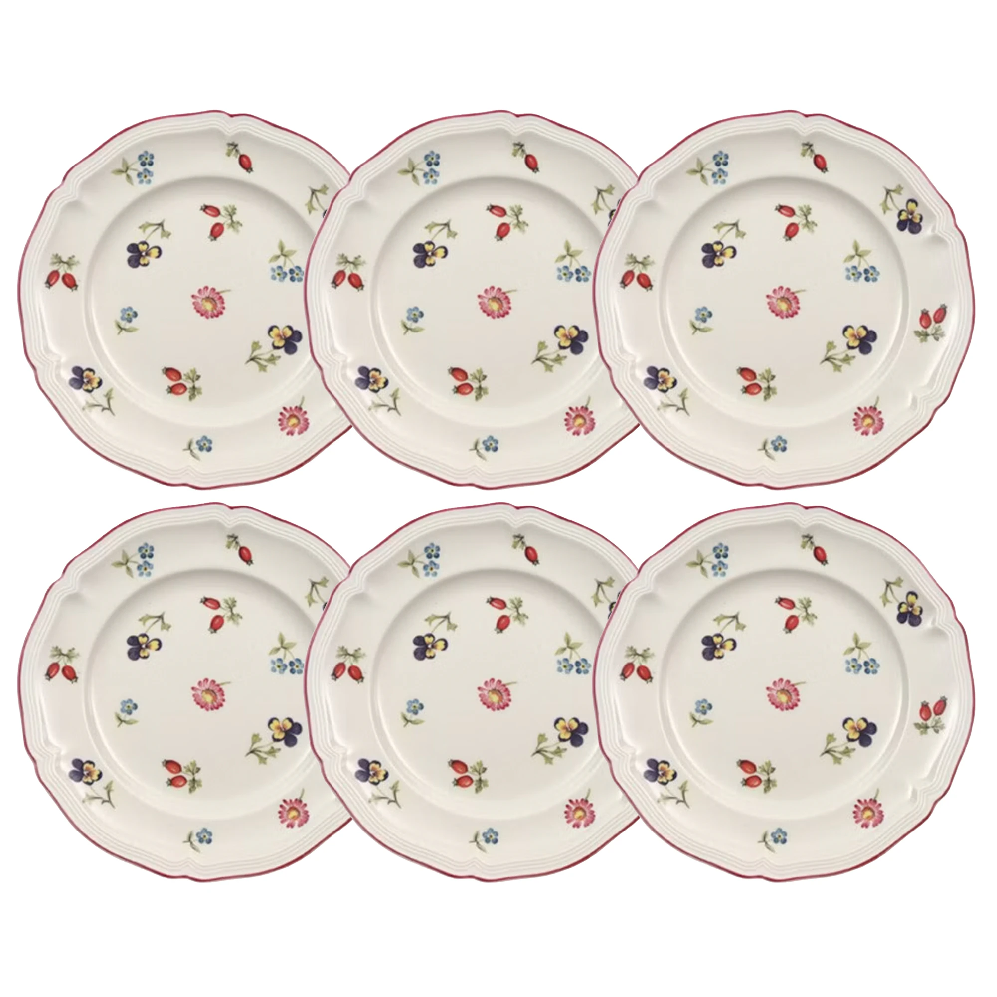 Villeroy & Boch Petite Fleur Sidetallerken 17 Cm 6-pk - Asjetter Porselen Hvit - 1023952660X6