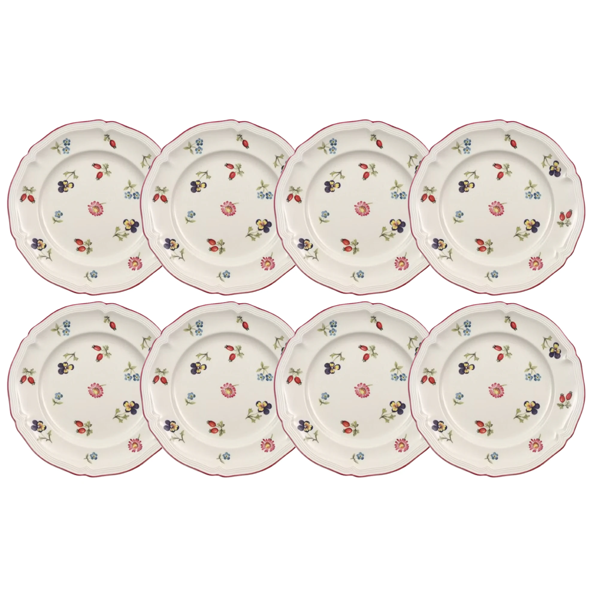 Villeroy & Boch Petite Fleur Sidetallerken 17 Cm 8-pk - Asjetter Porselen Hvit - 1023952660X8
