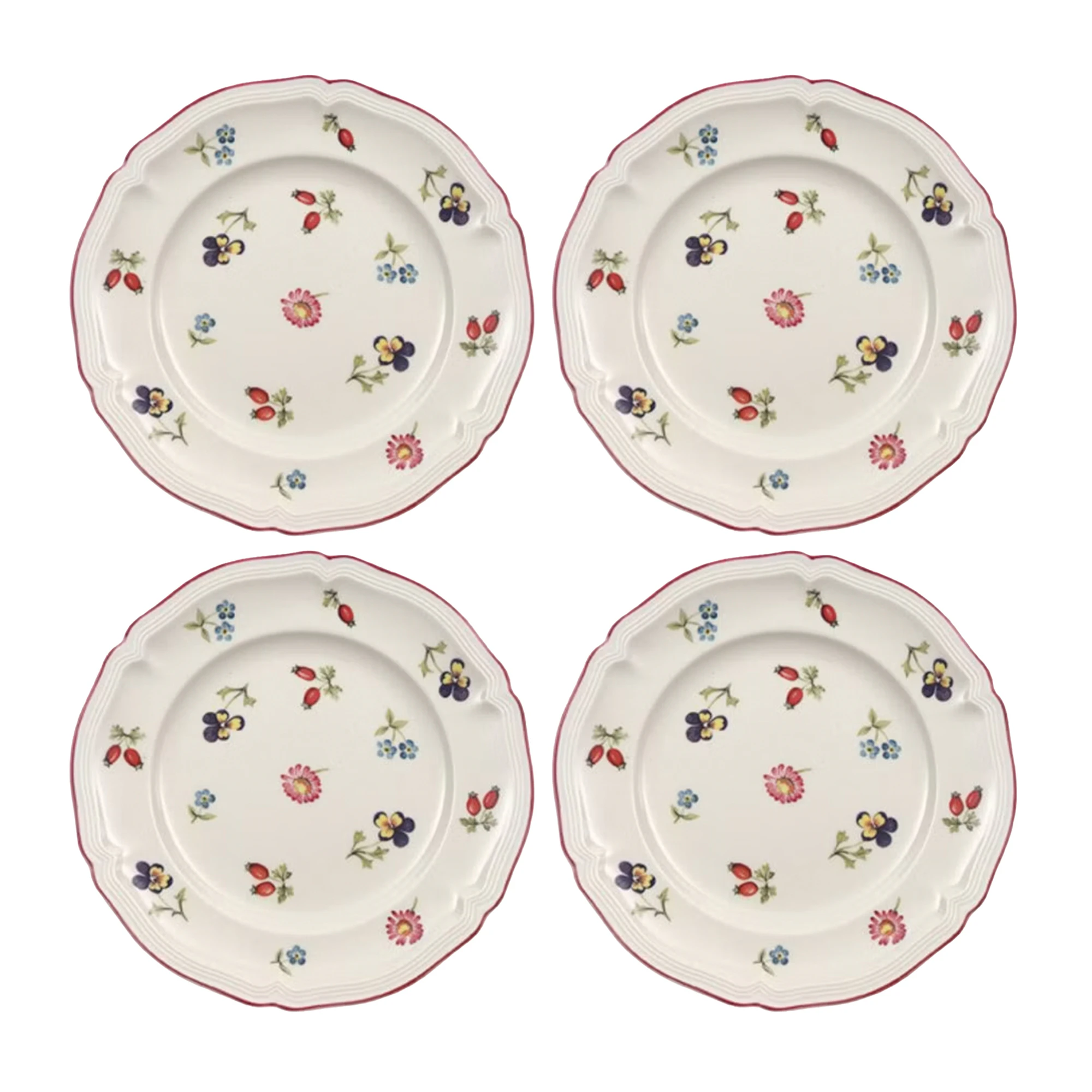 Villeroy & Boch Petite Fleur Tallerken 21 Cm 4-pk - Asjetter Porselen Hvit - 1023952640X4