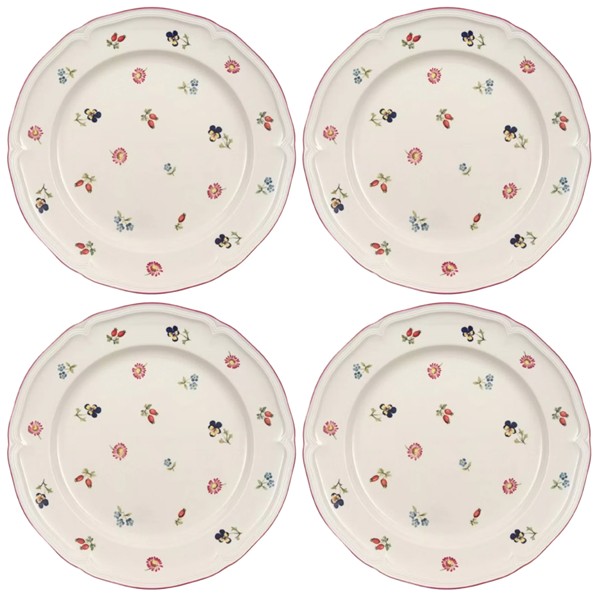 Villeroy & Boch Petite Fleur Tallerken 26 Cm 4-pk - Tallerkener Porselen Hvit - 1023952620X4
