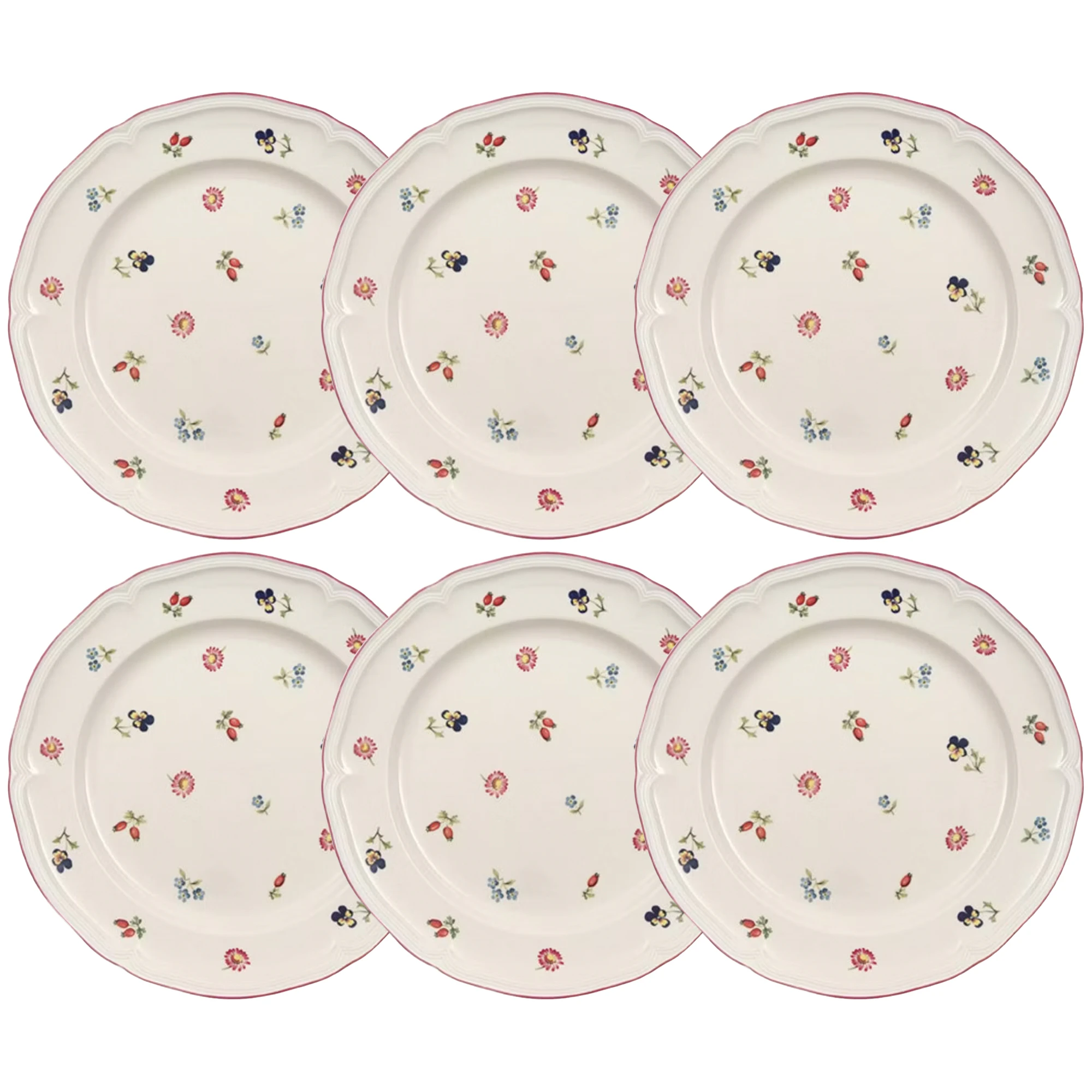 Villeroy & Boch Petite Fleur Tallerken 26 Cm 6-pk - Tallerkener Porselen Hvit - 1023952620X6