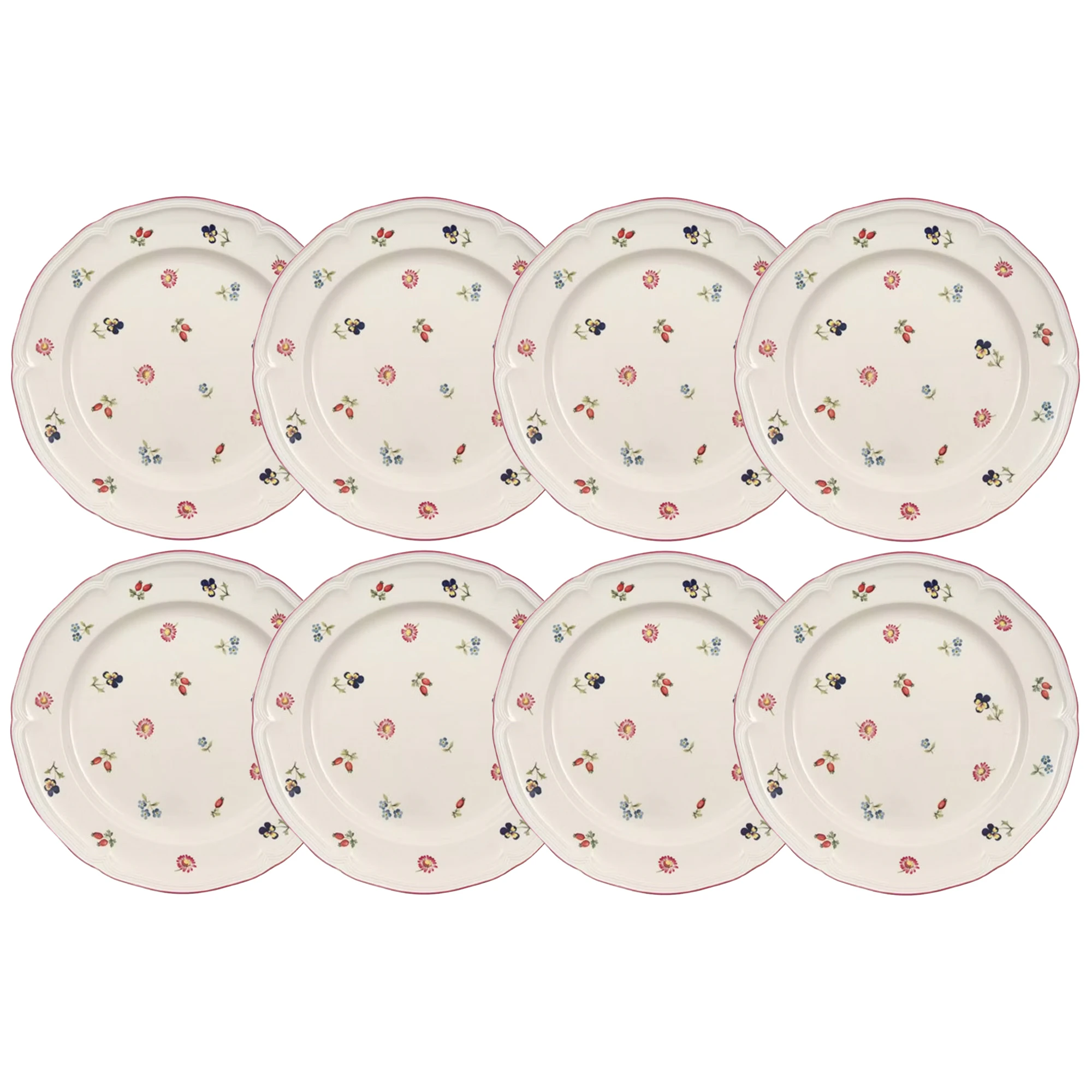 Villeroy & Boch Petite Fleur Tallerken 26 Cm 8-pk - Tallerkener Porselen Hvit - 1023952620X8