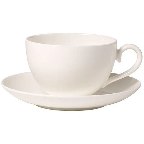Villeroy & Boch Royal Kaffekopp Med Tallerken L -  Kaffekopper Benporselen Hvit - 388351-47205