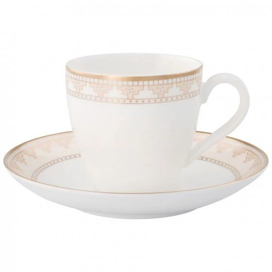 Villeroy & Boch Samarkand Espressokopp Med Tallerken -  Espressokopper Benporselen Beige - 36671-36672