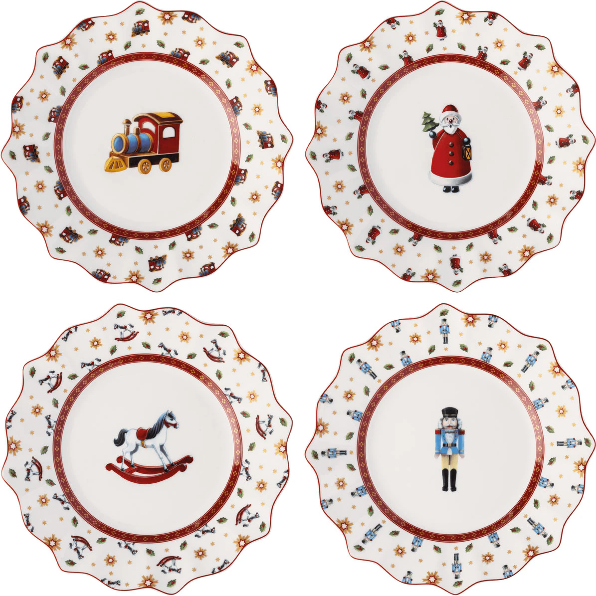 Villeroy & Boch Toy's Delight Tallerken 24,4 Cm 4-pk - &Oslash;vrig juleborddekking Porselen Multi - 14-8585-8815