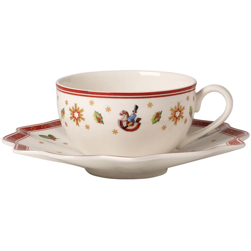 Villeroy & Boch Toy's Delight Kaffekopp Med Tallerken - Julkrus Porselen Hvit - 139082-376136