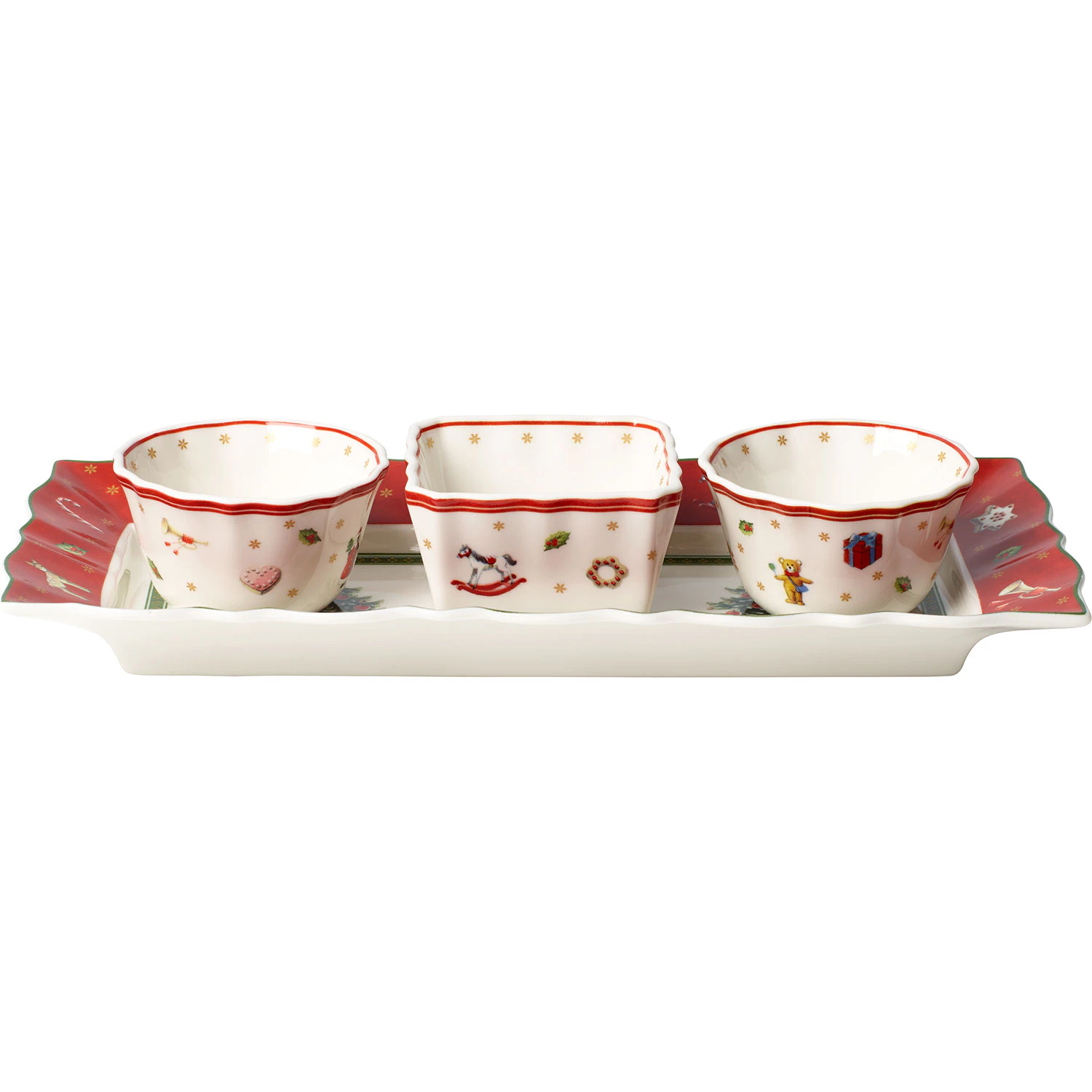 Villeroy & Boch Toy's Delight Sk&aring;lsett Fire Seksjoner - Julesk&aring;ler Porselen Hvit - 14-8585-8420