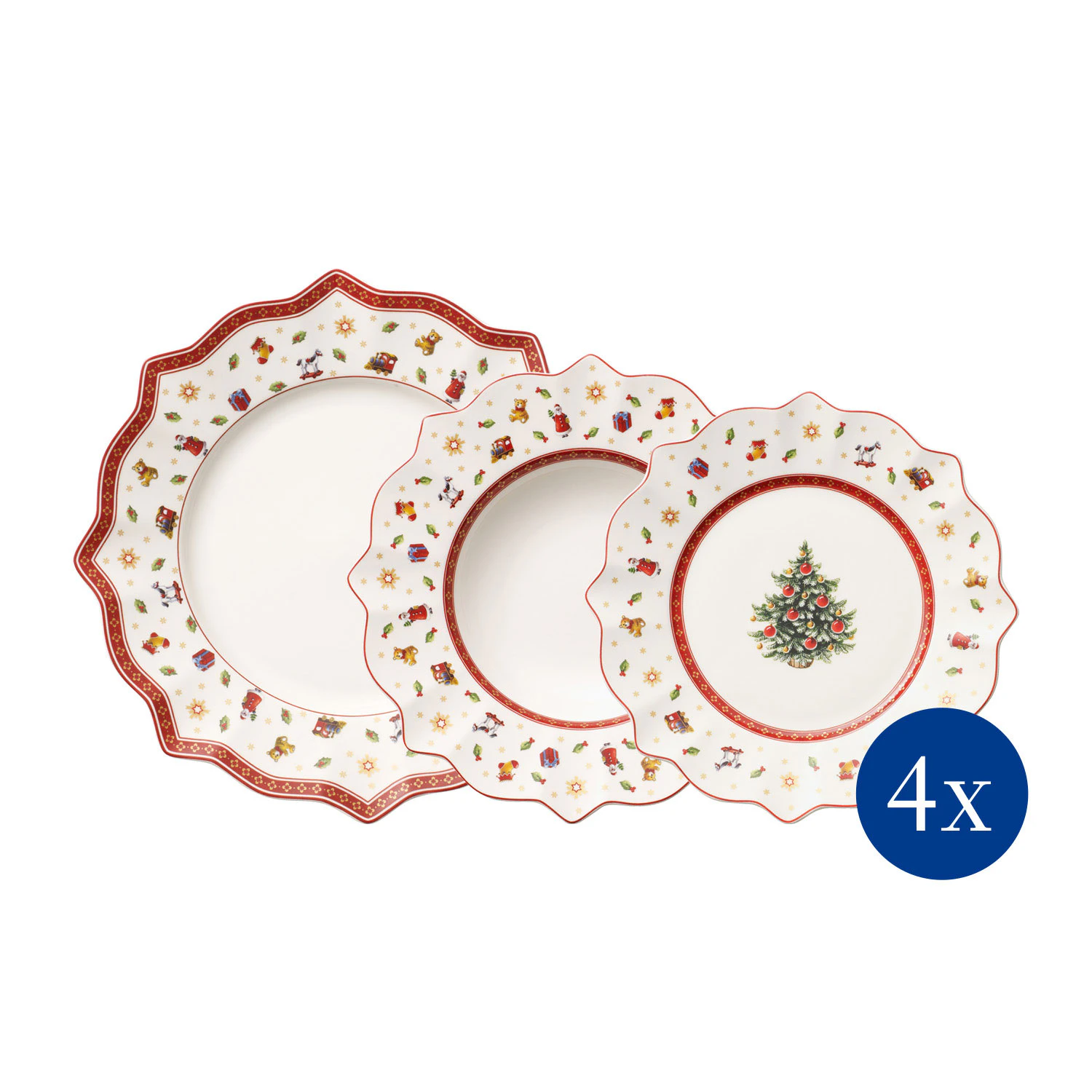 Villeroy & Boch Toy's Delight Tallerken 12-pk - Juletallerkener Porselen Hvit - 14-8585-8816