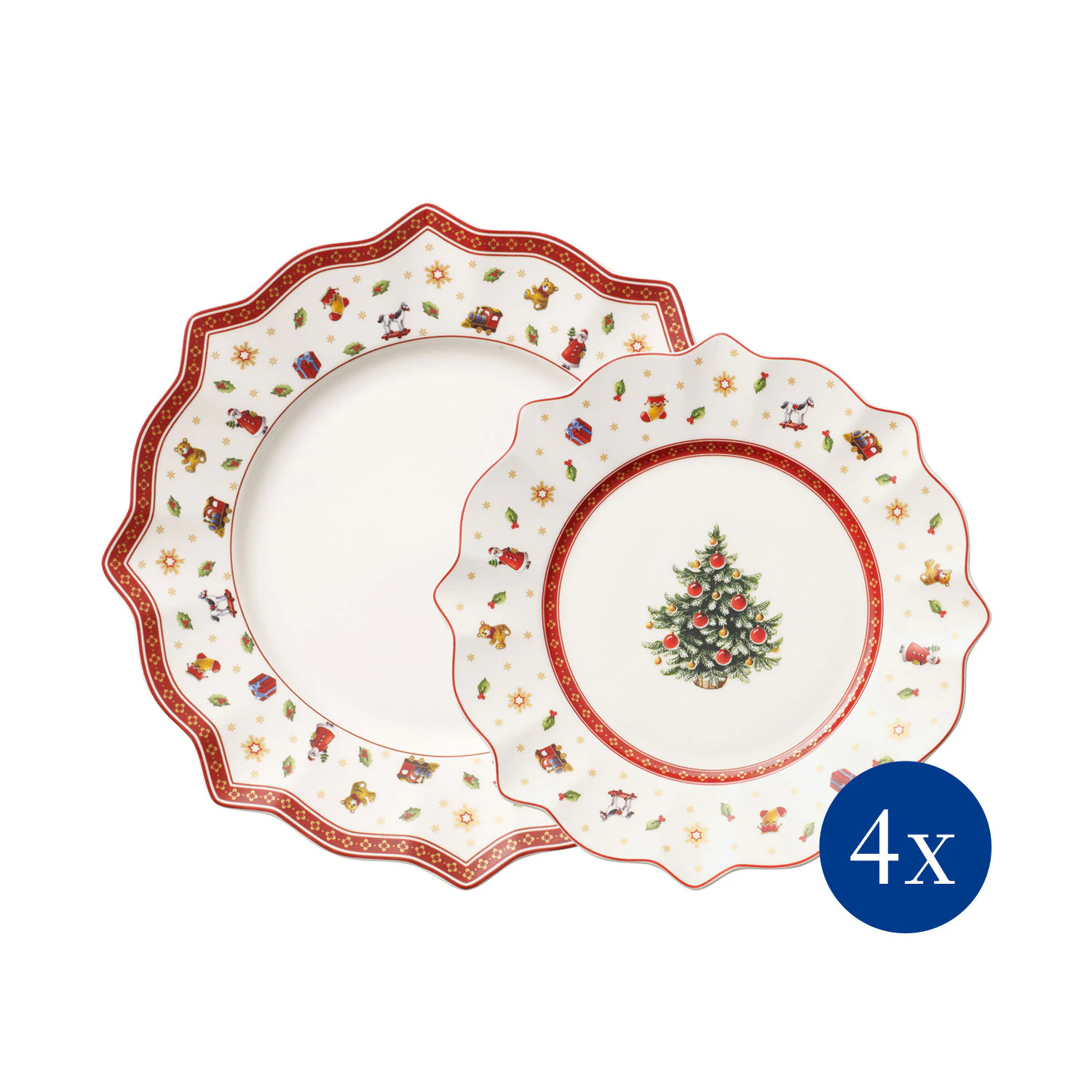 Villeroy & Boch Toy's Delight Tallerken 8-pk - Juletallerkener Porselen Hvit - 14-8585-9015