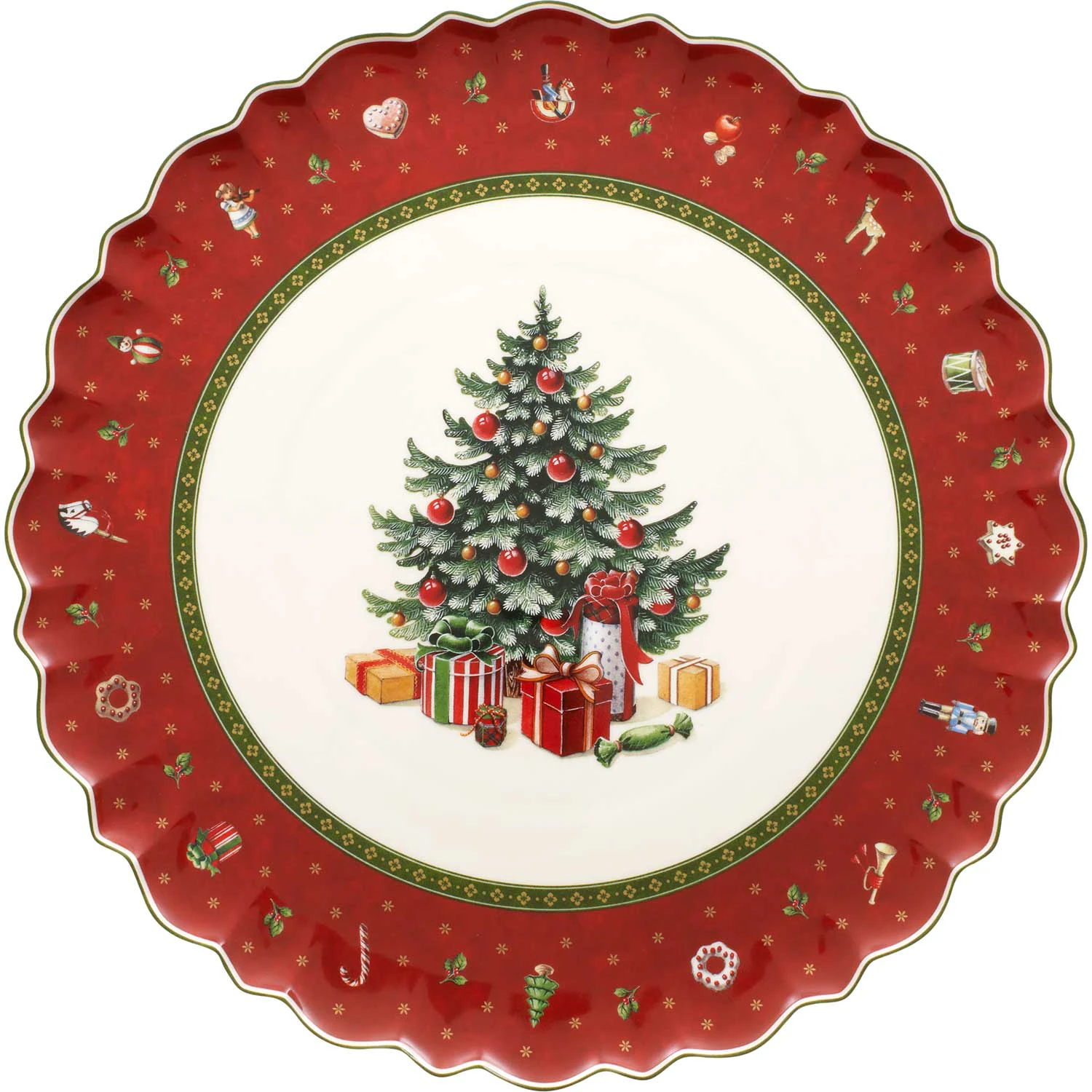 Villeroy & Boch Toy's Delight Tallerken R&oslash;d 33 Cm - Juletallerkener Porselen Hvit - 14-8585-2200