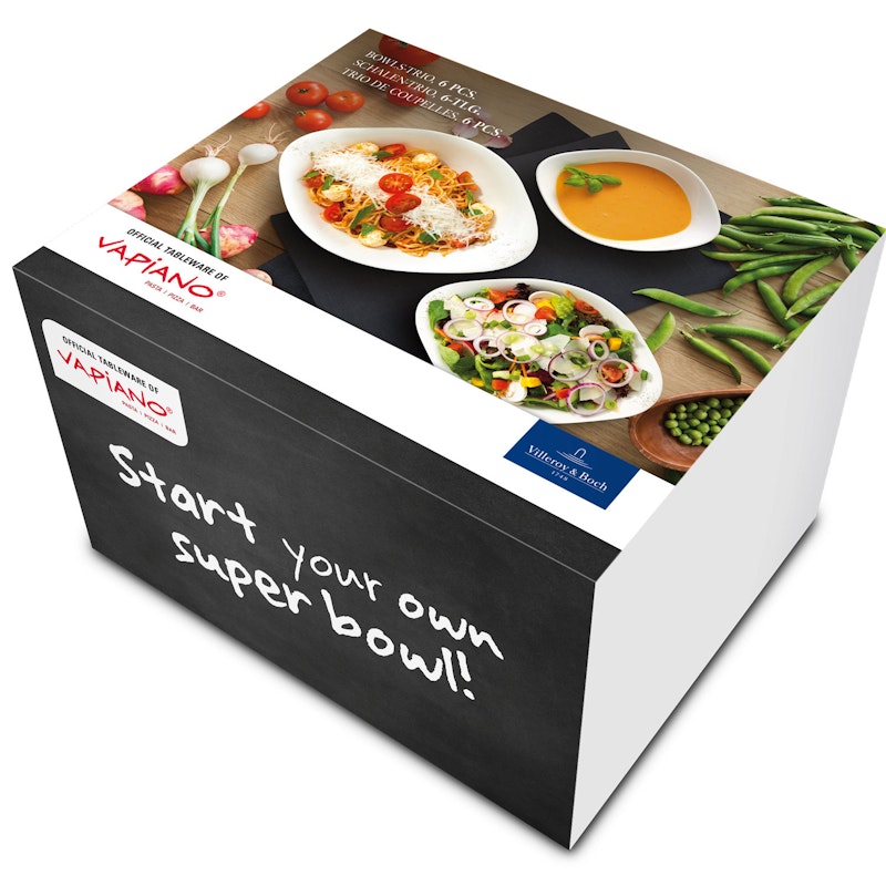 Vapiano Trio Skåler, 6 Deler