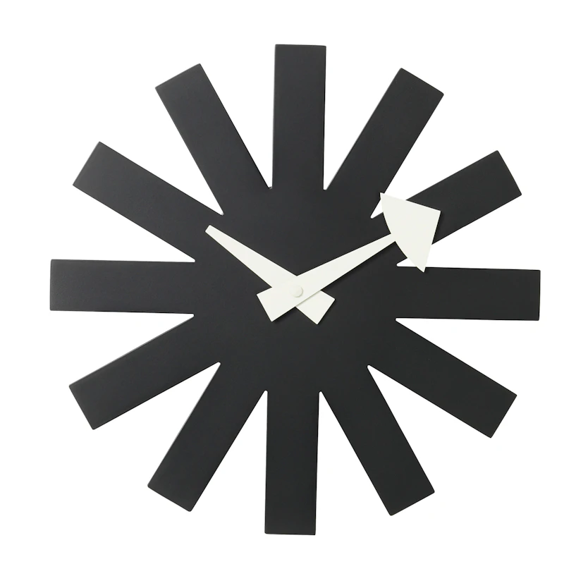 Asterisk Veggklokke Ø25 cm, Sort