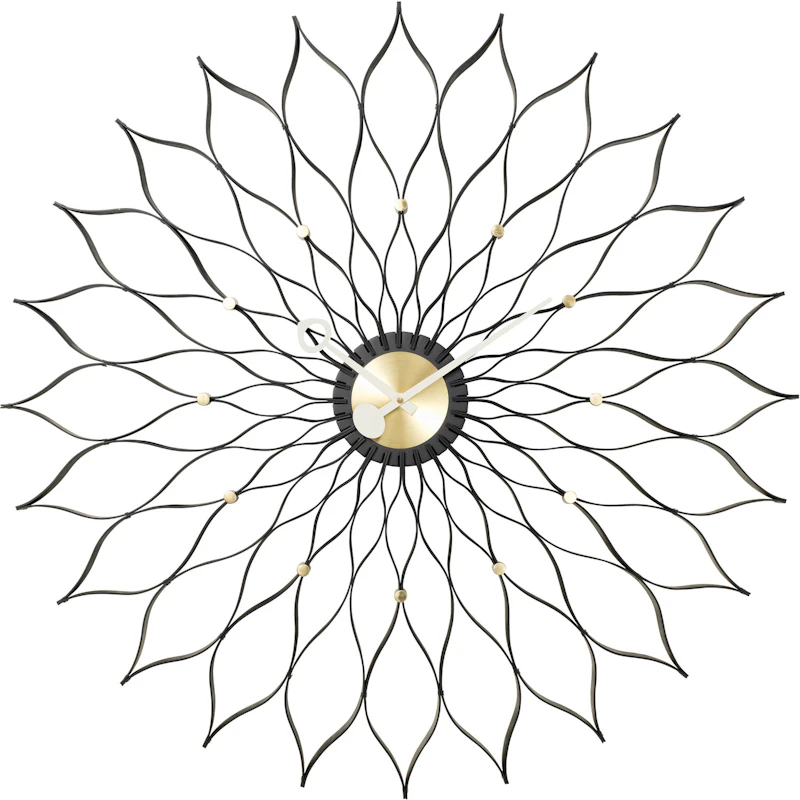 Sunflower Veggklokke, Sort / Messing