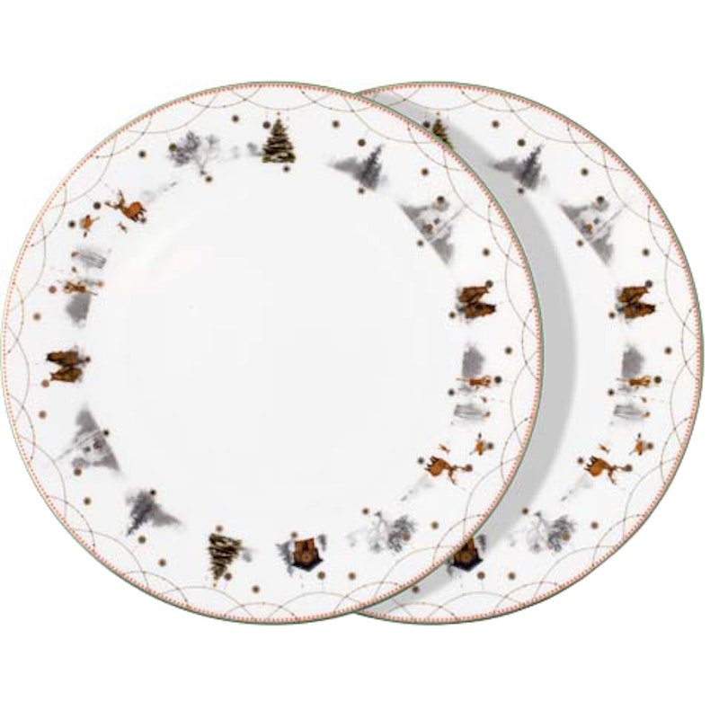 Julemorgen Story Tallerken 2-pk, 25 cm