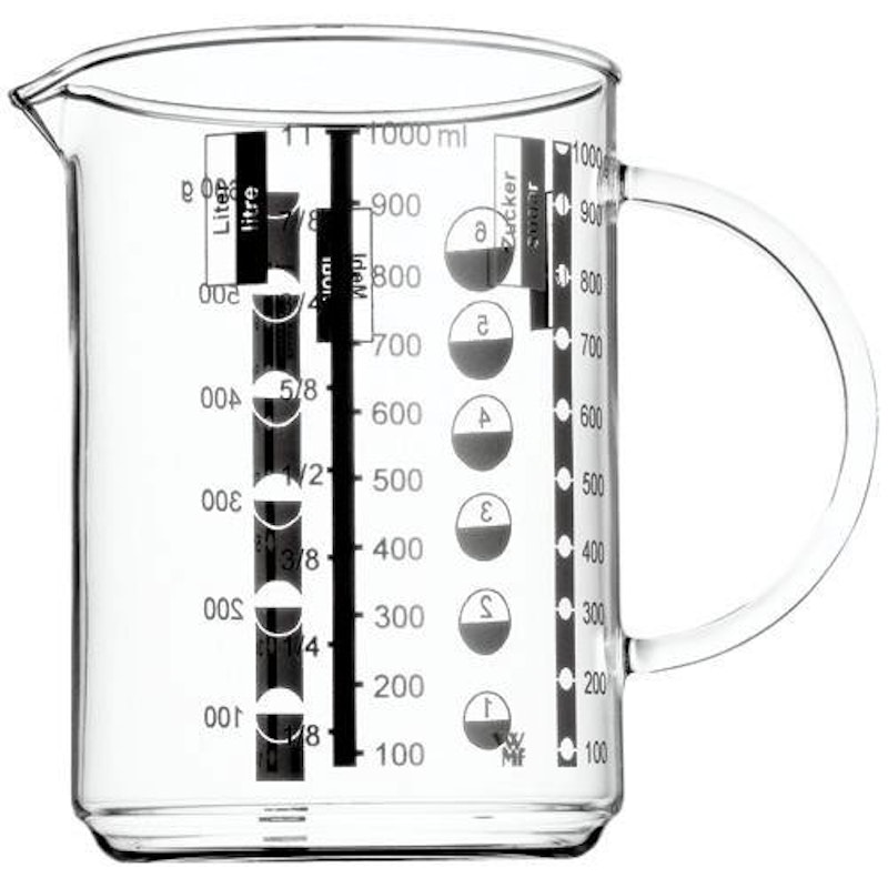 Målebeger/Mugge Av Glass, 1 L